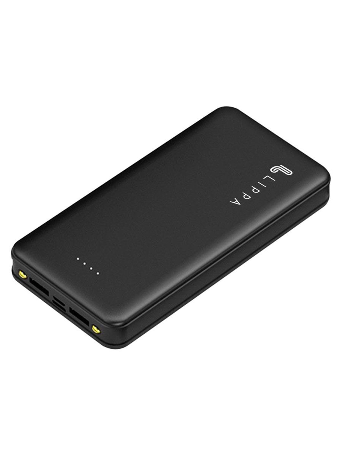 Lippa 20.000 mAh Powerbank 2 x USB-A Output - Black Powerbank - Sort - 20000 Ah