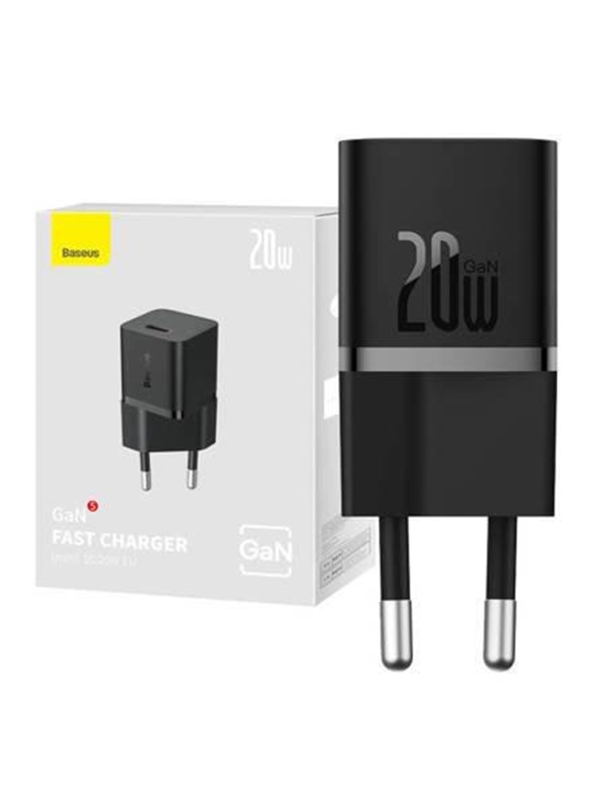 Baseus Mini wall charger GaN5 20W (black), Strømkabel