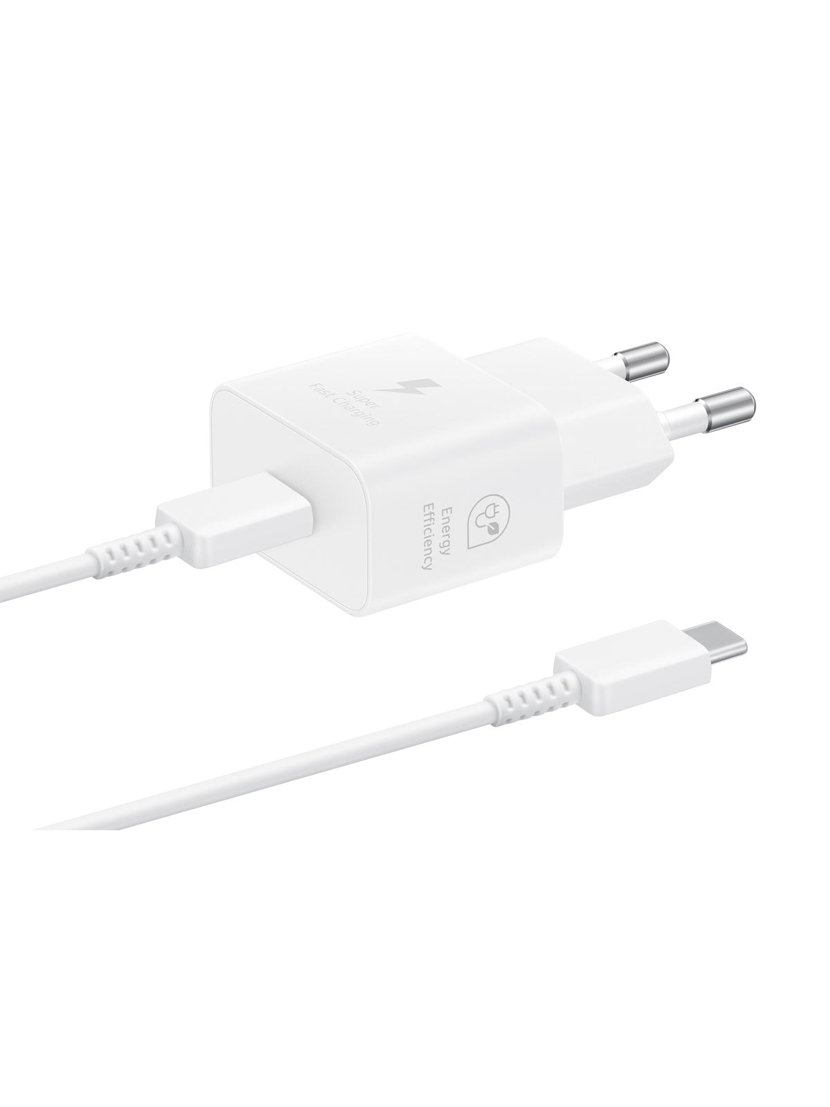 Samsung 25W USB-C GaN Power Adapter (Incl. cable) - White, Mobil Oplader