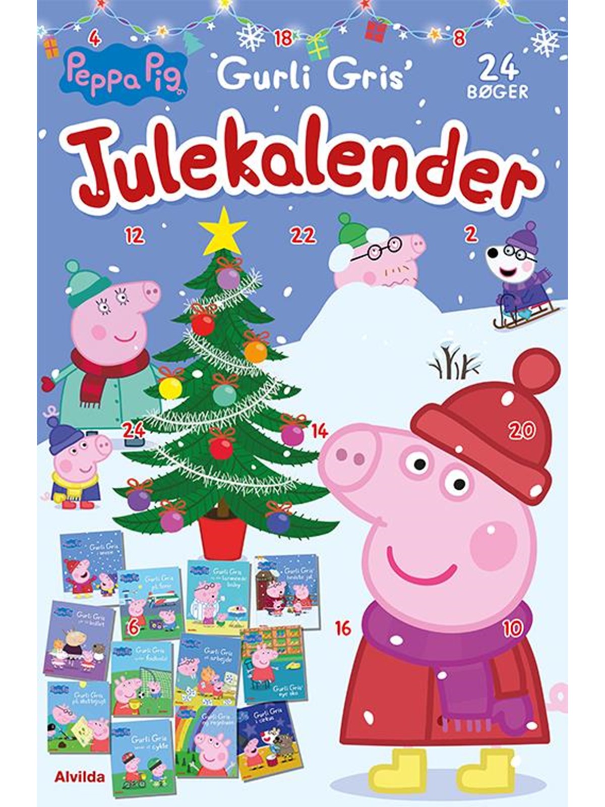 Peppa Pig - Gurli Gris' julekalender - med 24 bill - Årbog - hardcover, Aarboeger