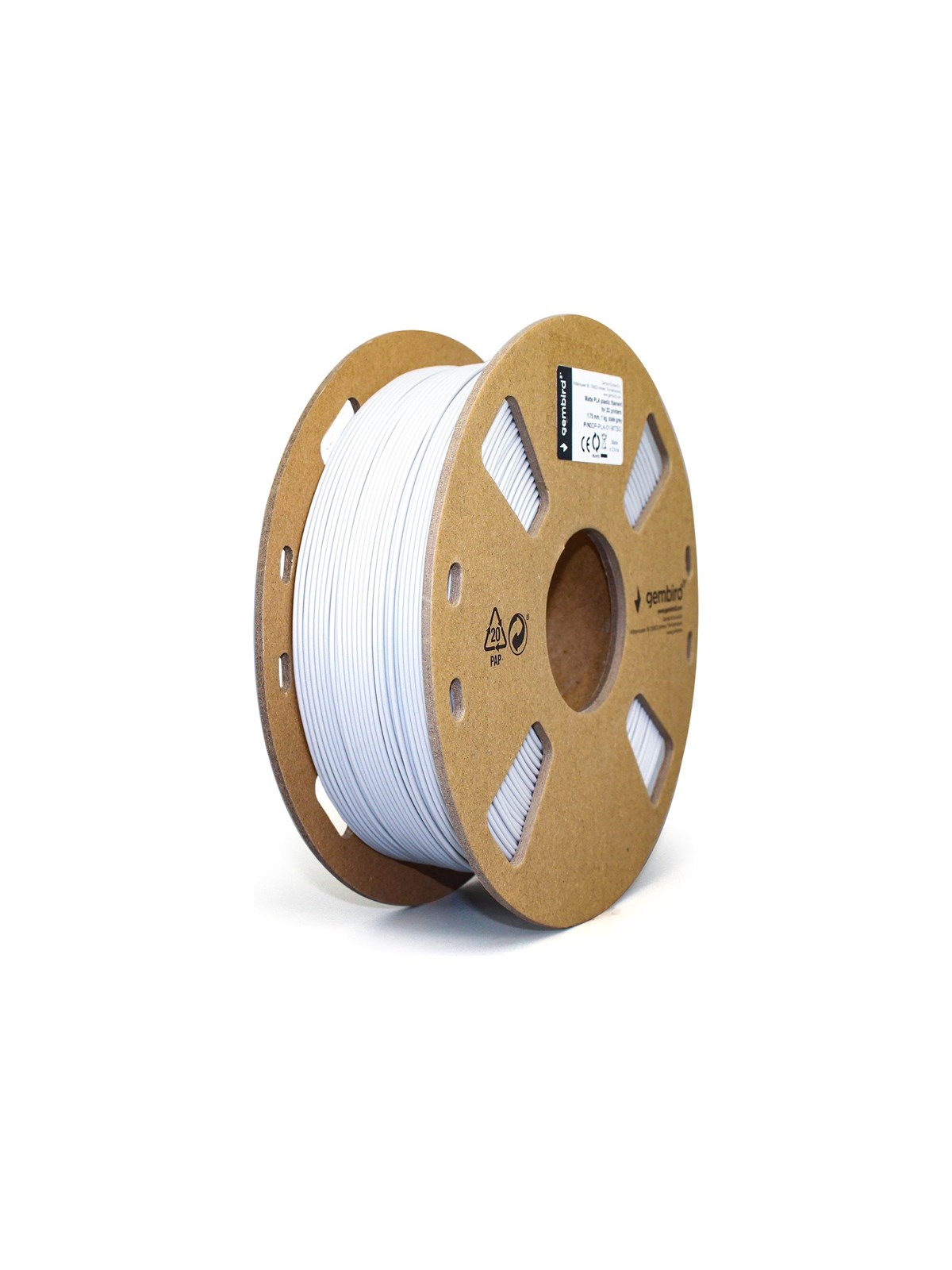Gembird PLA Matt filament - Skiffergrå - 1.75mm ø - 1 kg