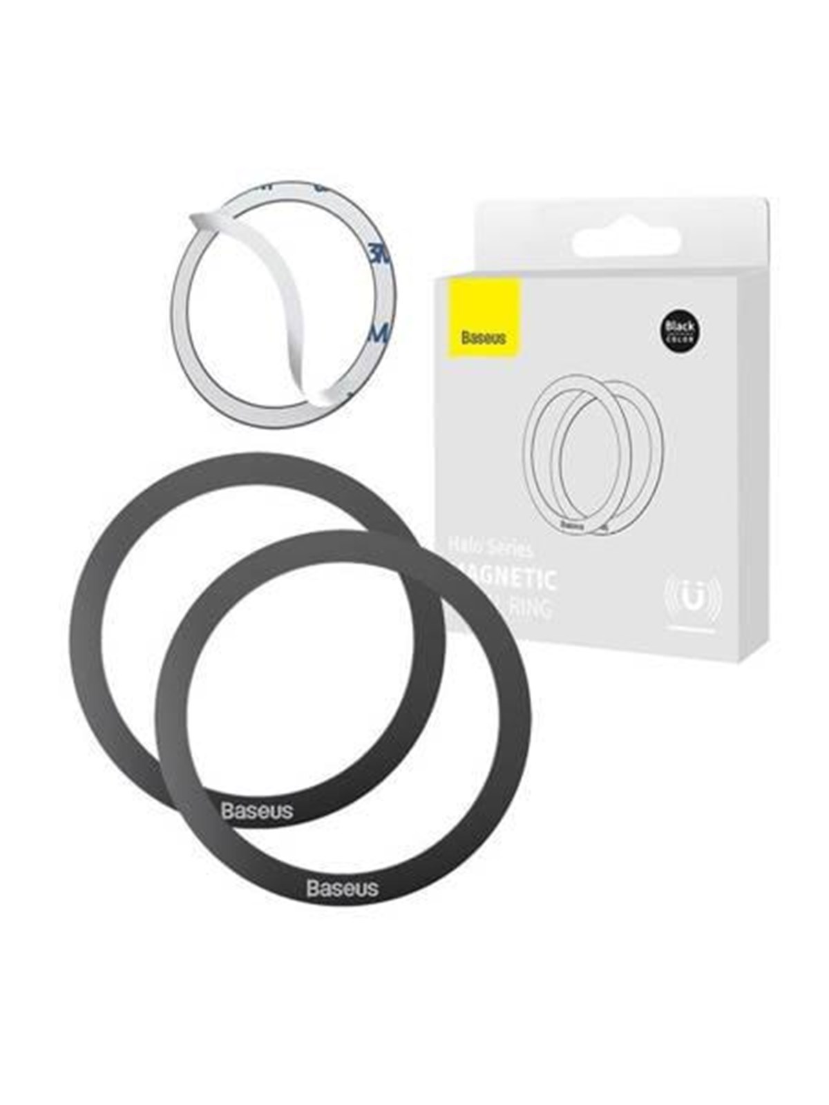 Baseus Halo Magnetic Ring for phones MagSafe (black), Mobil Tilbehør