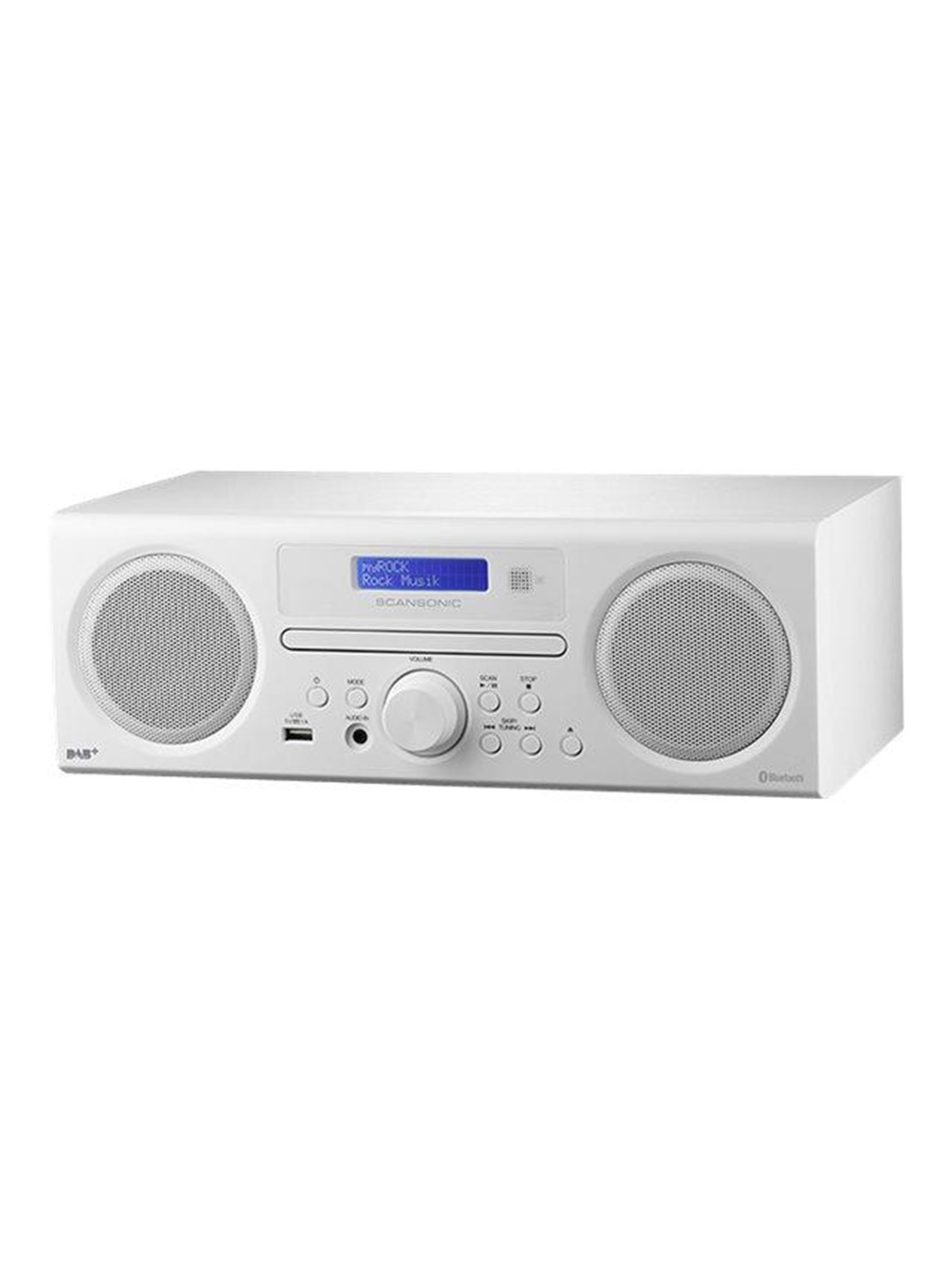 Scansonic DA310 DAB+ m. CD og Bluetooth - HVID, Stereoanlæg