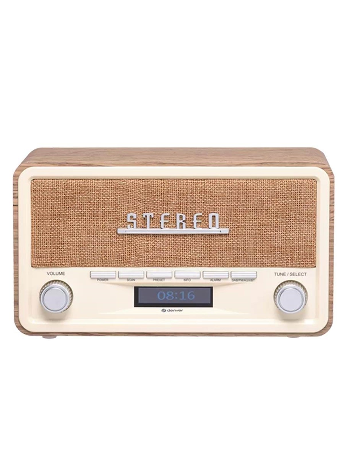 DENVER DAB-18LW - DAB+/FM - Stereo - Brun, Radio