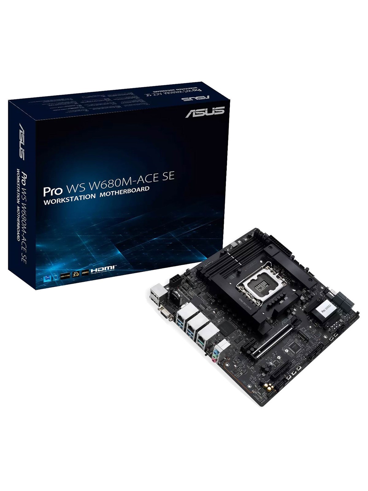 ASUS PRO WS W680M-ACE SE Bundkort - Intel W680 - Intel LGA1700 socket - DDR5 RAM - Micro-ATX