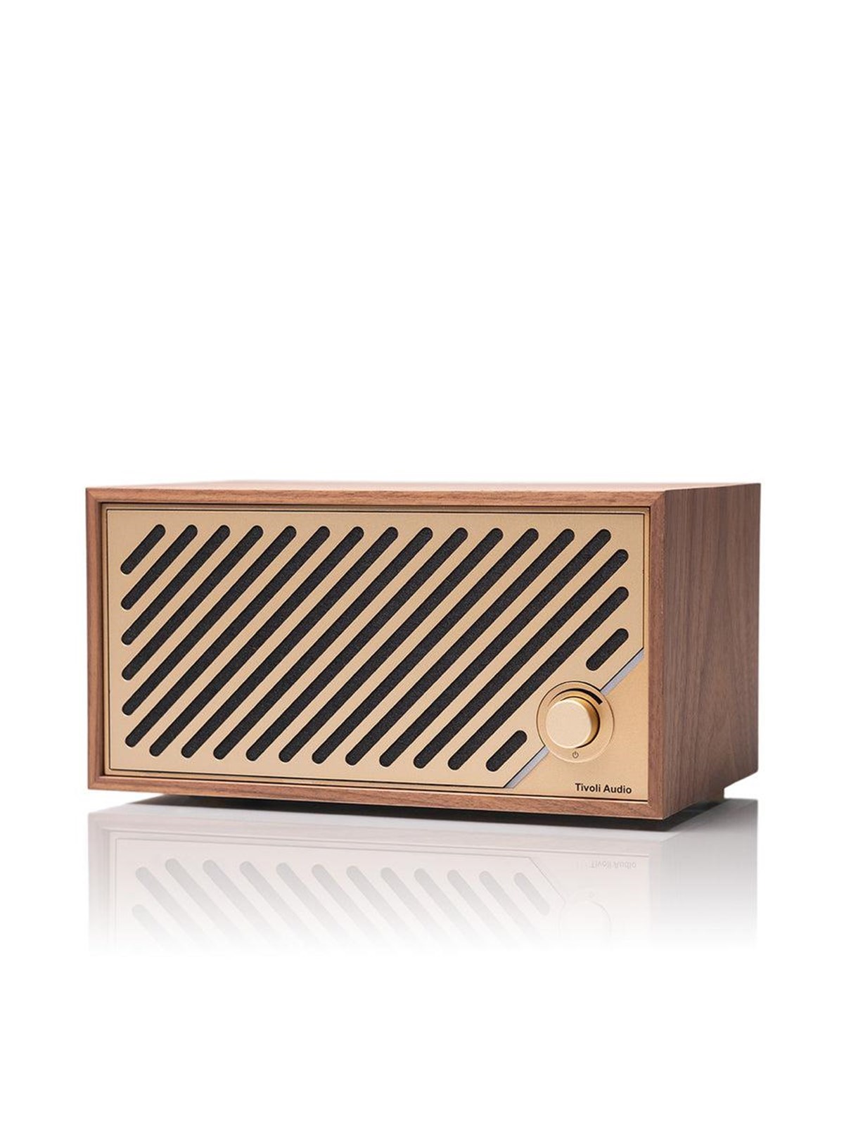 Tivoli Audio Model Two Digital - Walnut / Gold, Baerbare Fest Hoejtalere