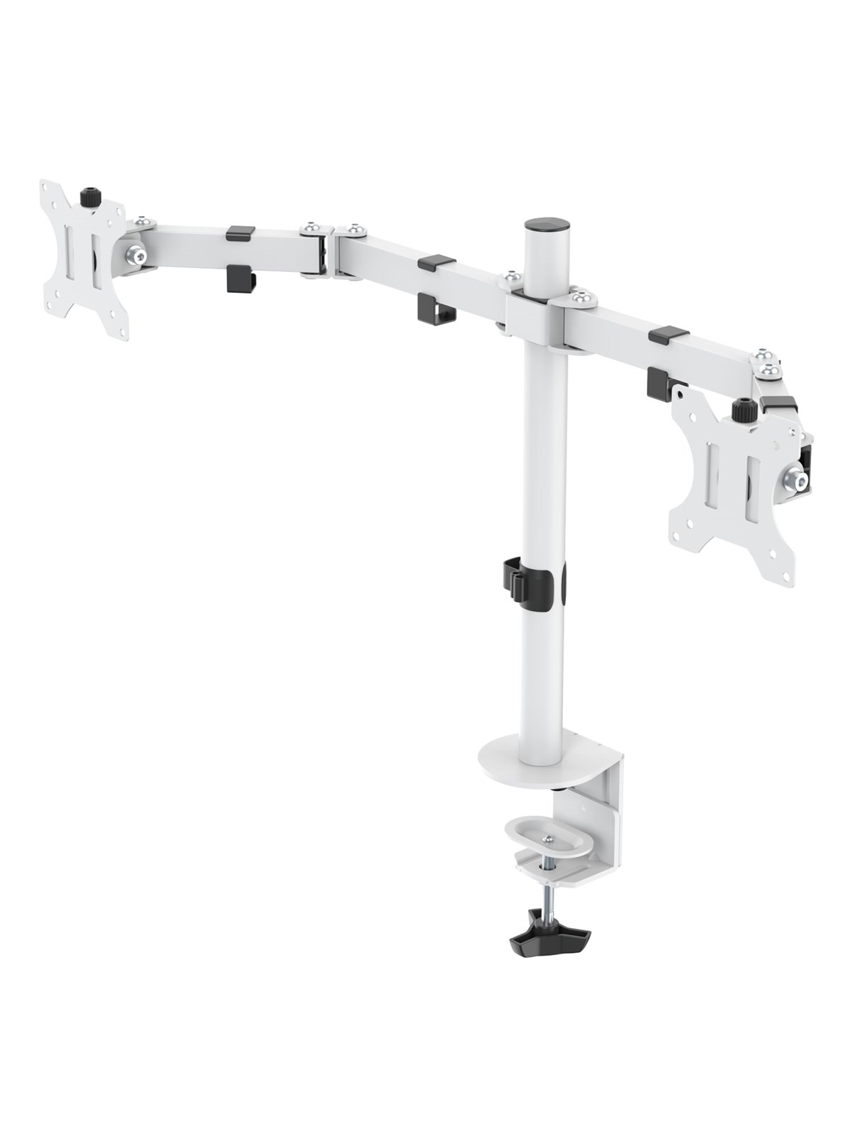 Deltaco Dual Monitor Desk Mount for 13"-32" screens - Hvid, Skærmholder