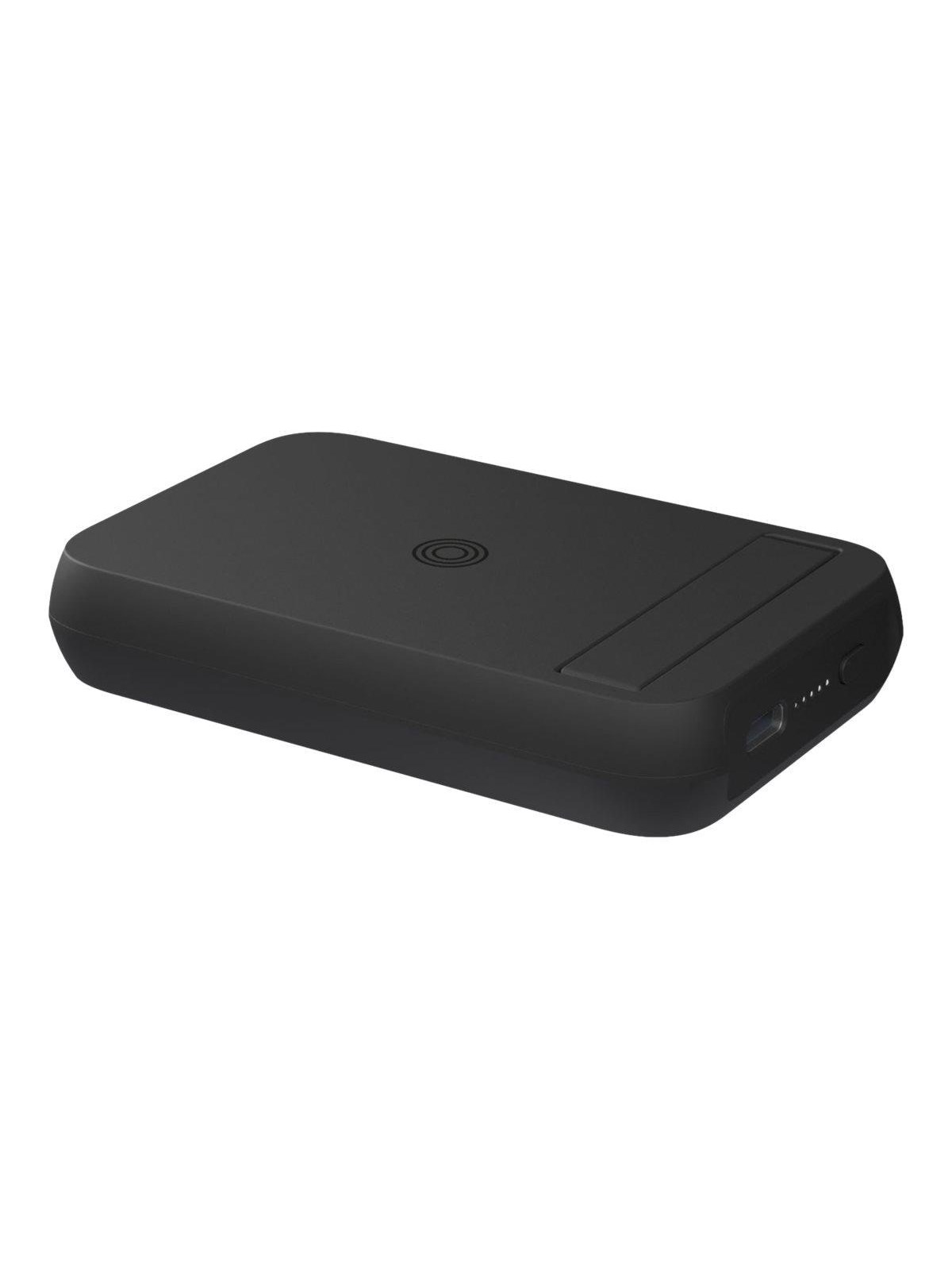 ZENS Magnet 4000 mAh Wireless Powerbank Kickstand and Qi RX Powerbank - Sort - 4000 mAh