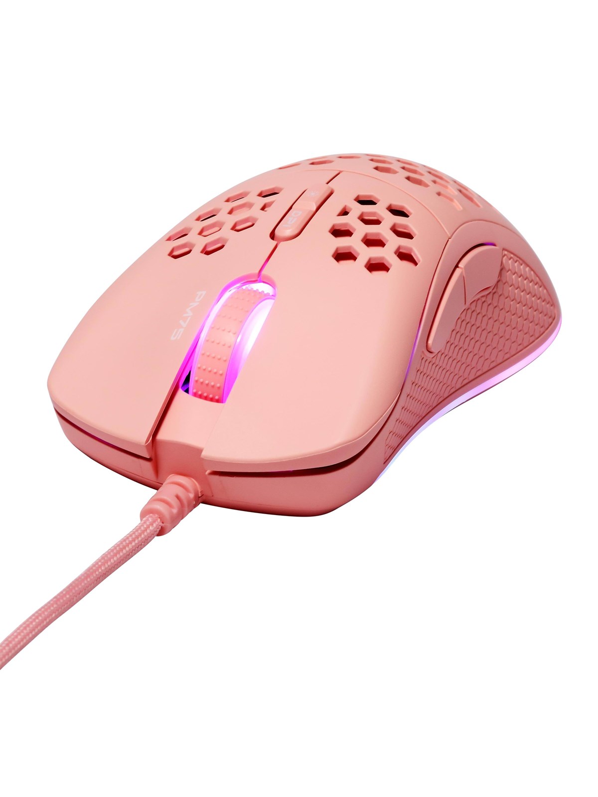 Deltaco PM75 Ultralight - Gaming Mus - 7 knapper - Pink, Mus