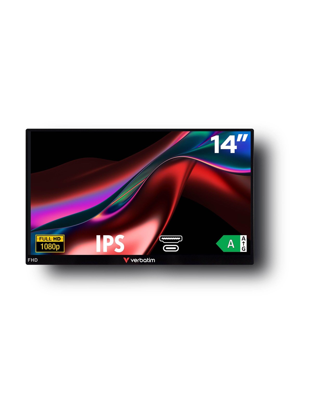 14" Verbatim PM-14 - 1920x1080 (FHD) - IPS, Computerskærm