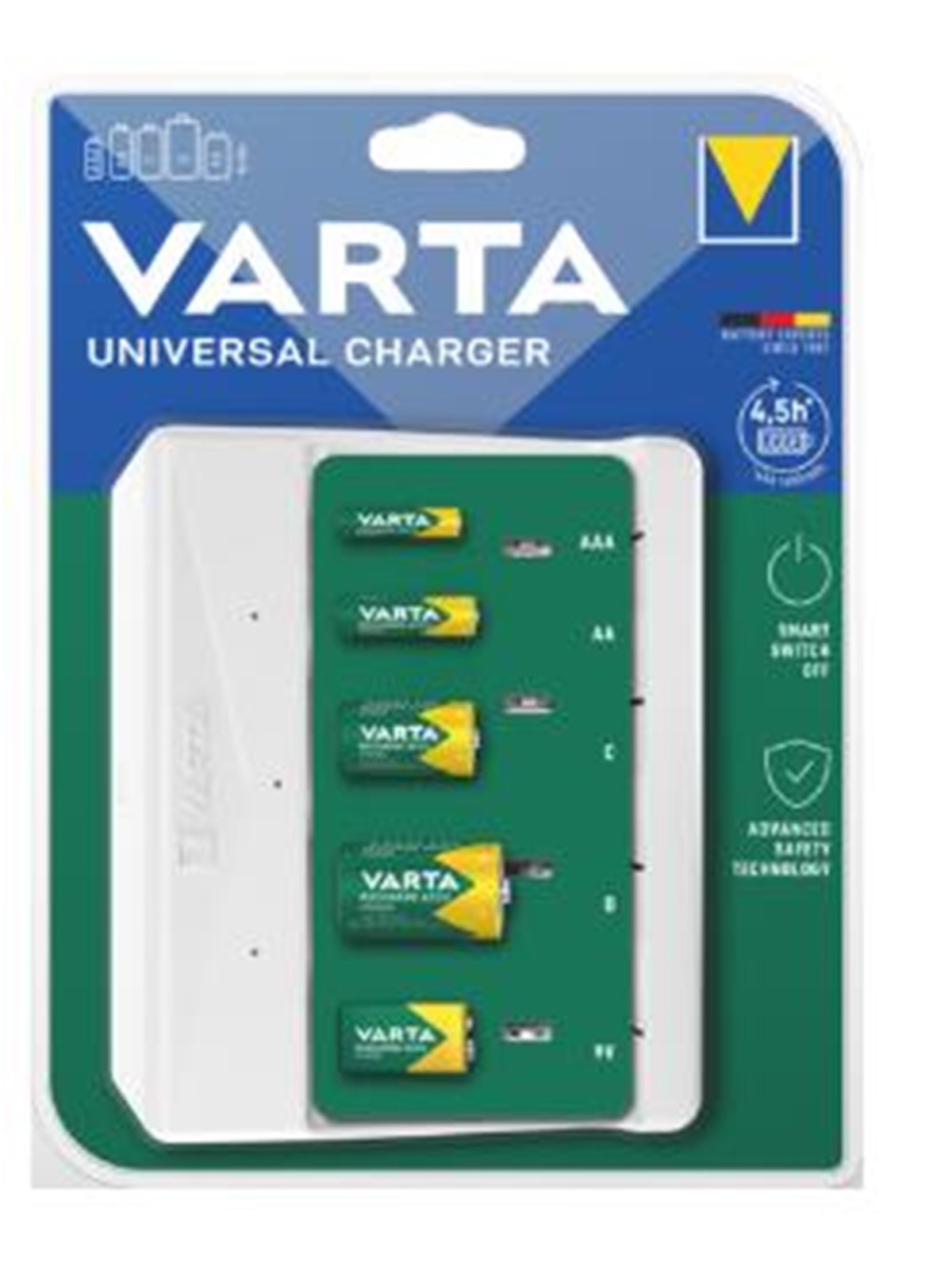 VARTA Universal battery charger - USB-C, Batteri