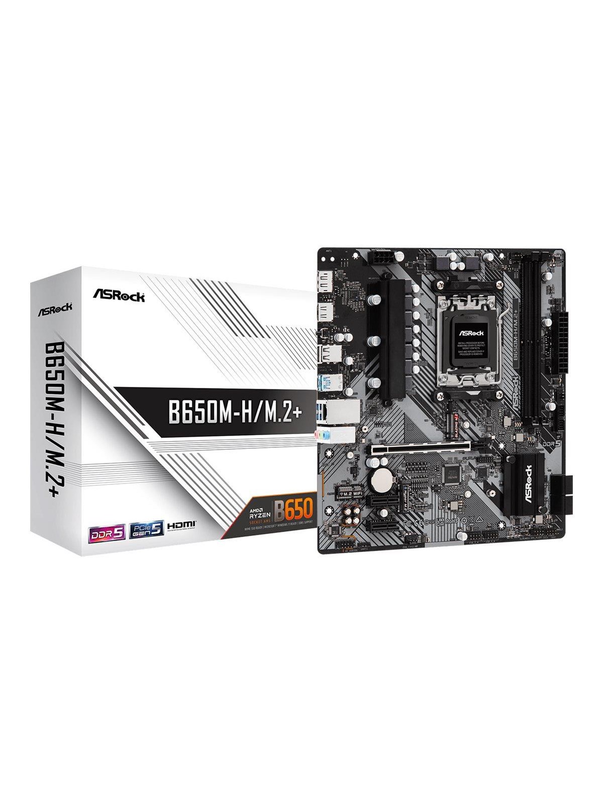 ASRock B650M-H/M.2+ Bundkort - AMD B650 - AMD AM5 socket - DDR5 RAM - Micro-ATX