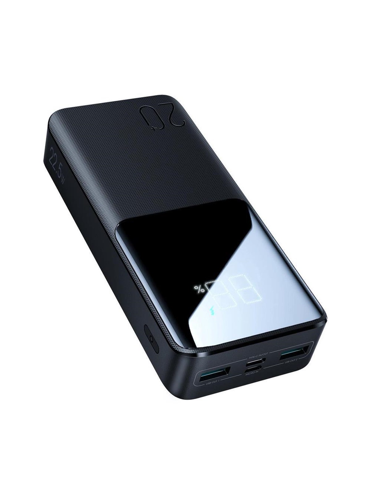 Joyroom powerbank 20000mAh 22.5W PD QC3.0 AFC black (JR-QP192) Powerbank - Sort - 20000 mAh