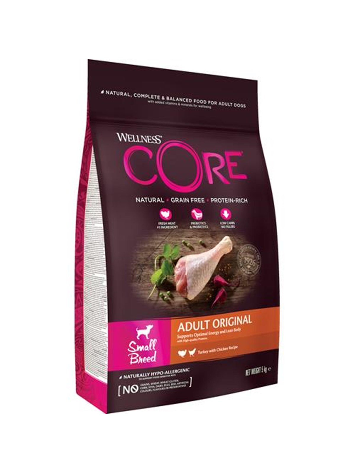 CORE Adult Small Breed Original 5 kg, Hundeudstyr