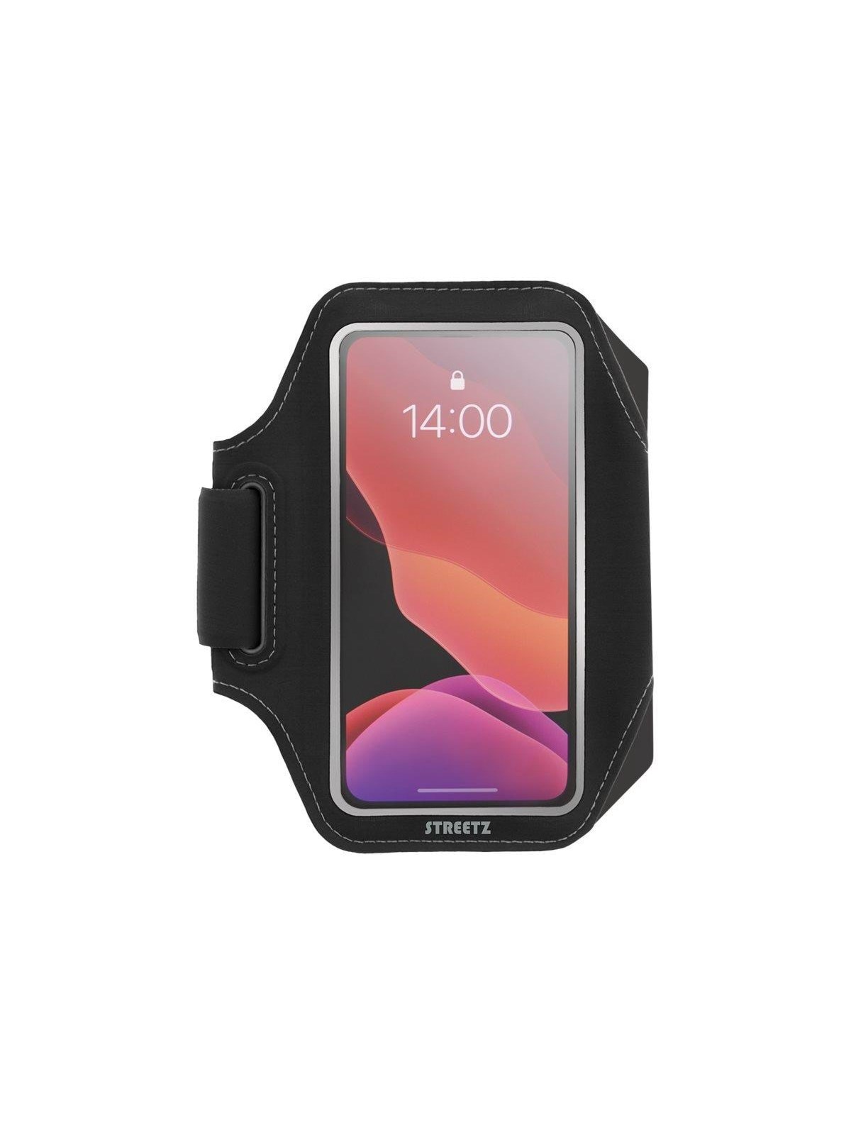 STREETZ Slim Sports Armband for up to 6.5 Smartphones Reflectors - Black