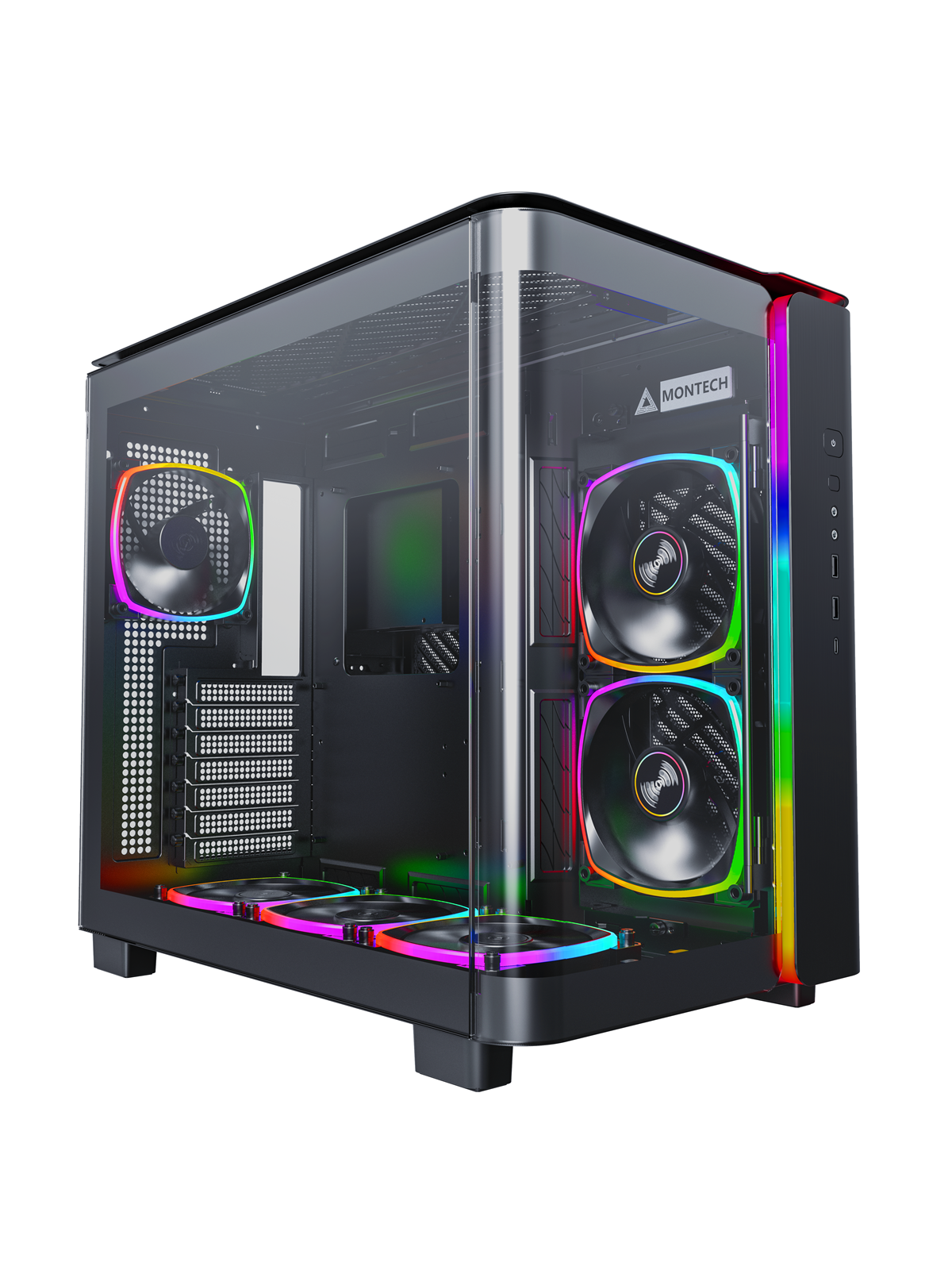 Montech King 95 Pro - Black - Kabinet - Miditower - Sort, Kabinet