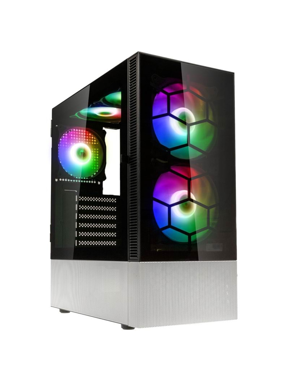Kolink Observatory MX Glass - Black/White - Kabinet - Miditower - Hvid, Kabinet