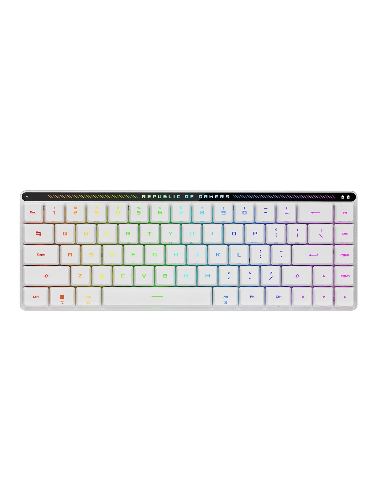 ASUS ROG FALCHION Low Profile RX Optical - ND - Gaming Tastatur - Uden Numpad - Nordisk - Hvid