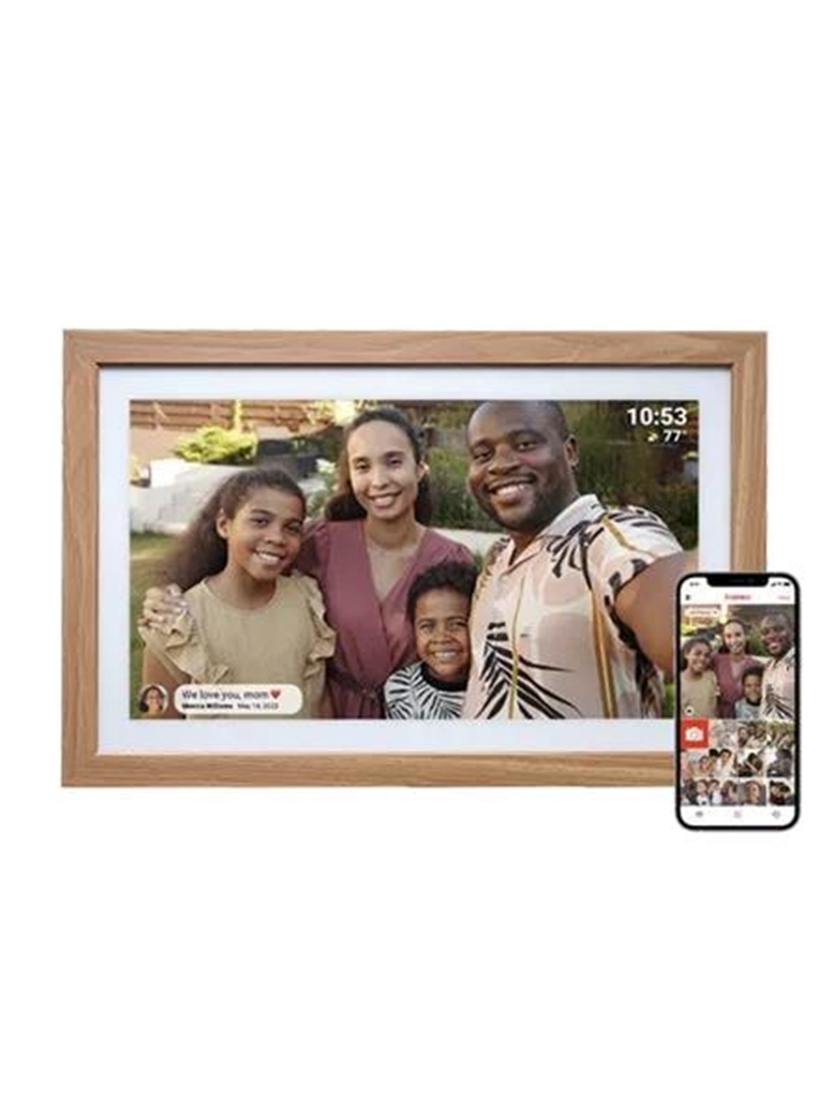 DENVER FRAMEO PFF-2162LW - Light Wood, Digital Fotoramme