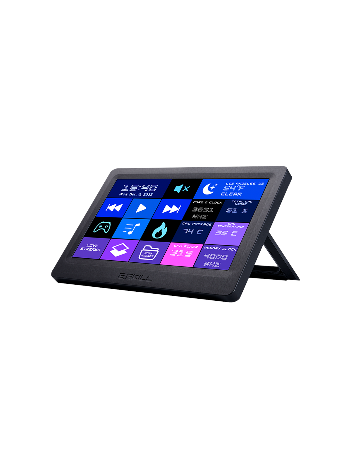 G.Skill WigiDash - 7" Widget Dashboard, Streamingudstyr