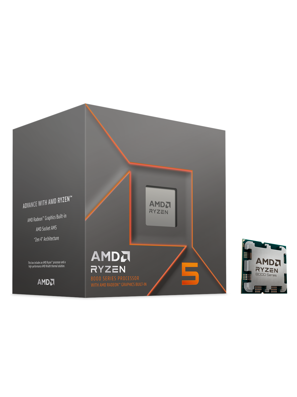 AMD Ryzen 5 8500G Wraith Stealth CPU - 6 kerner - 3.7 GHz - AMD AM5 - AMD Boxed (med køler)
