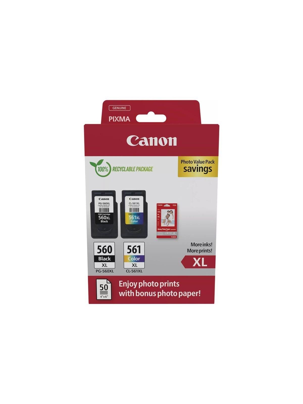 Canon PG-560XL/CL-561XL / 3712C008 High Value Pack, Fotopapir