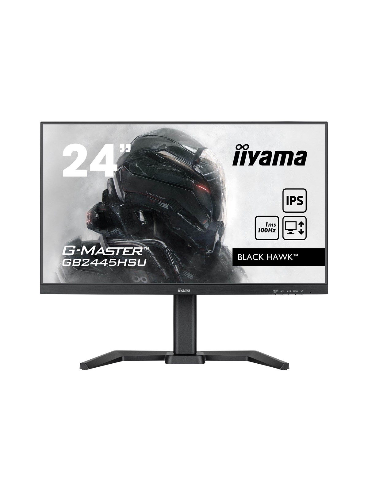 24" iiyama G-MASTER Black Hawk GB2445HSU-B1 - 1920x1080 - 100Hz - IPS, Computerskærm