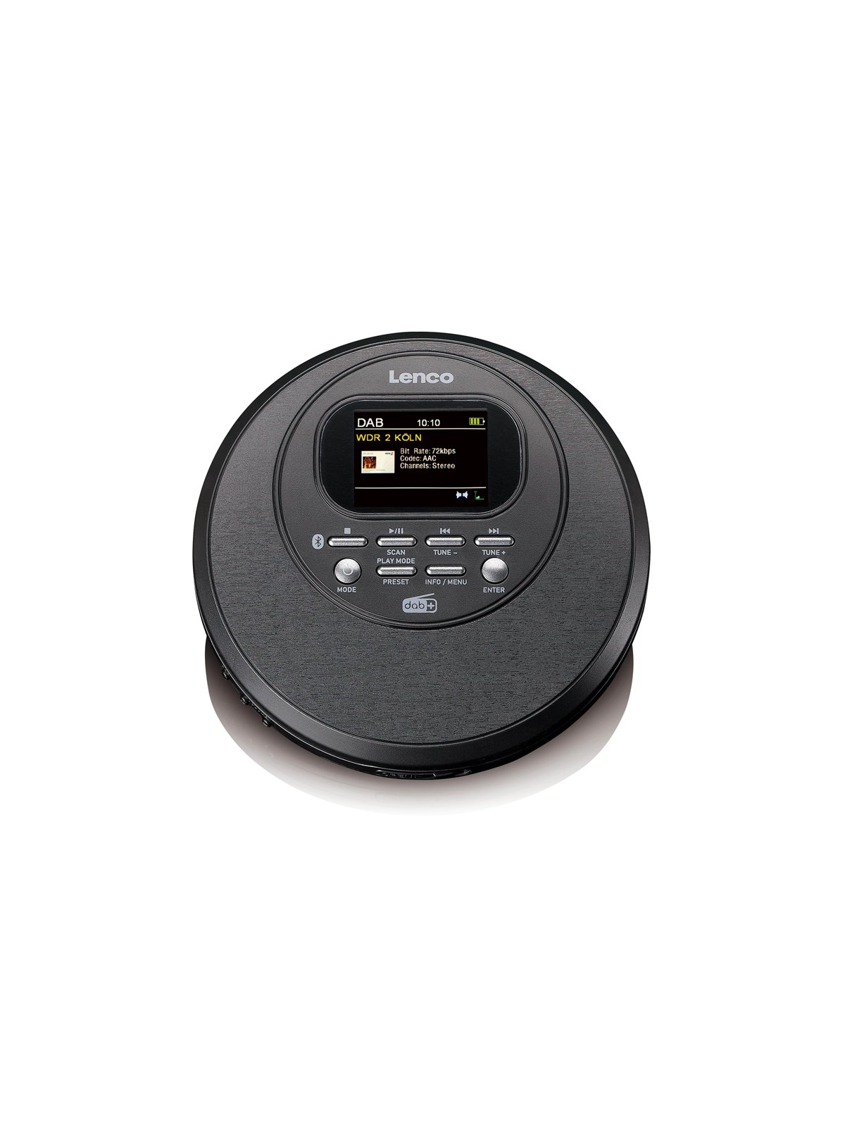 Lenco CD-500BK - Bluetooth Discman + FM/DAB+, Cd Afspiller