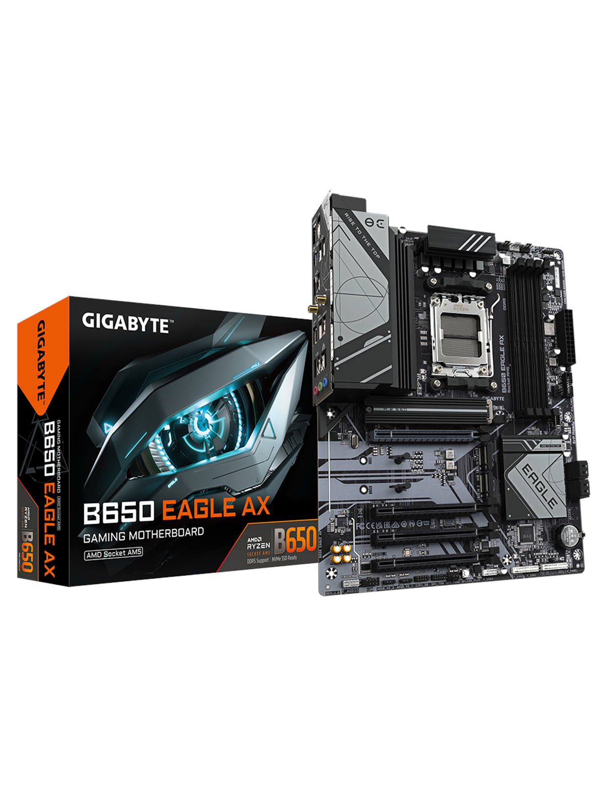 GIGABYTE B650 EAGLE AX Bundkort - AMD B650 - AMD AM5 socket - DDR5 RAM - ATX