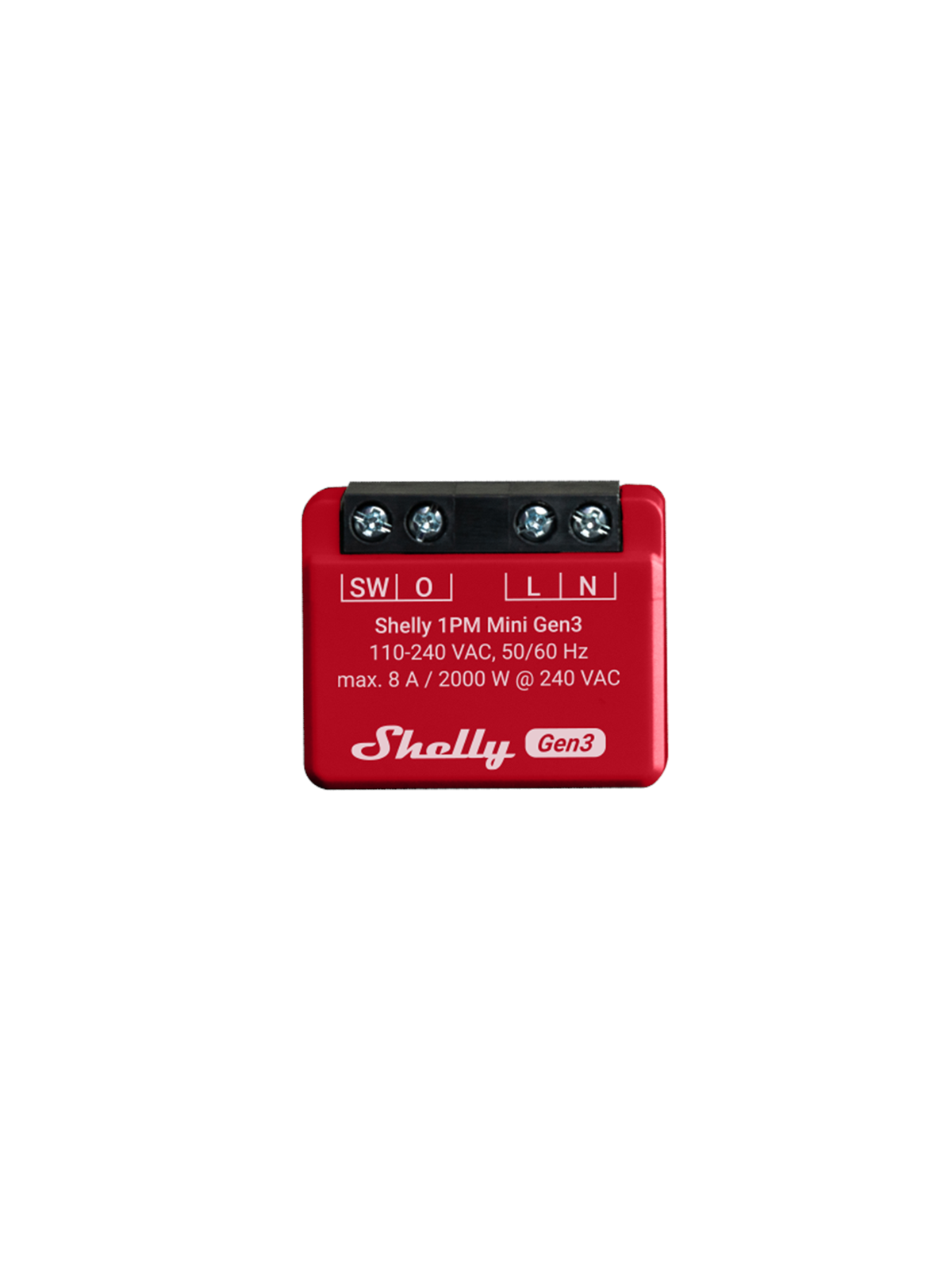 Shelly 1PM Mini (GEN 3) - WiFI relæ med effektmåling (230VAC)., Smart Home