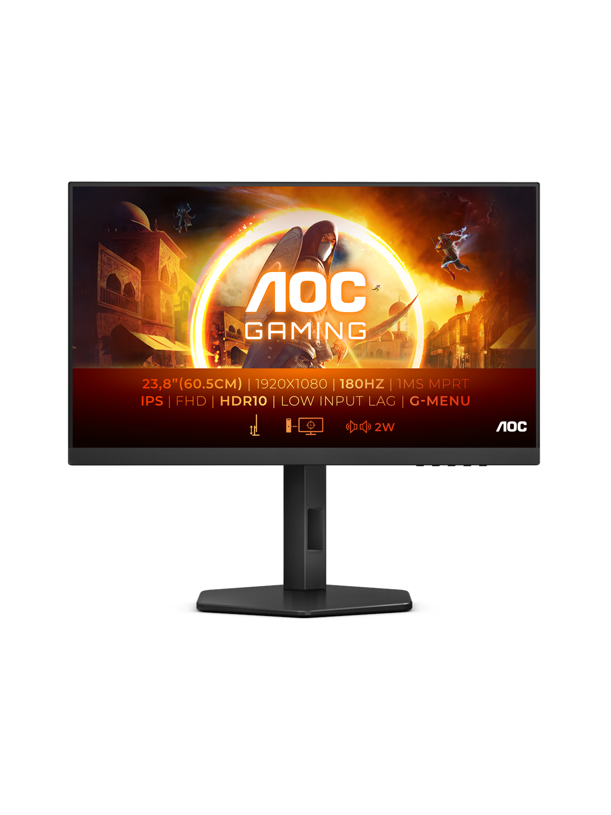 24" AOC 24G4X - 1920x1080 (FHD) - 180Hz - IPS, Computerskærm