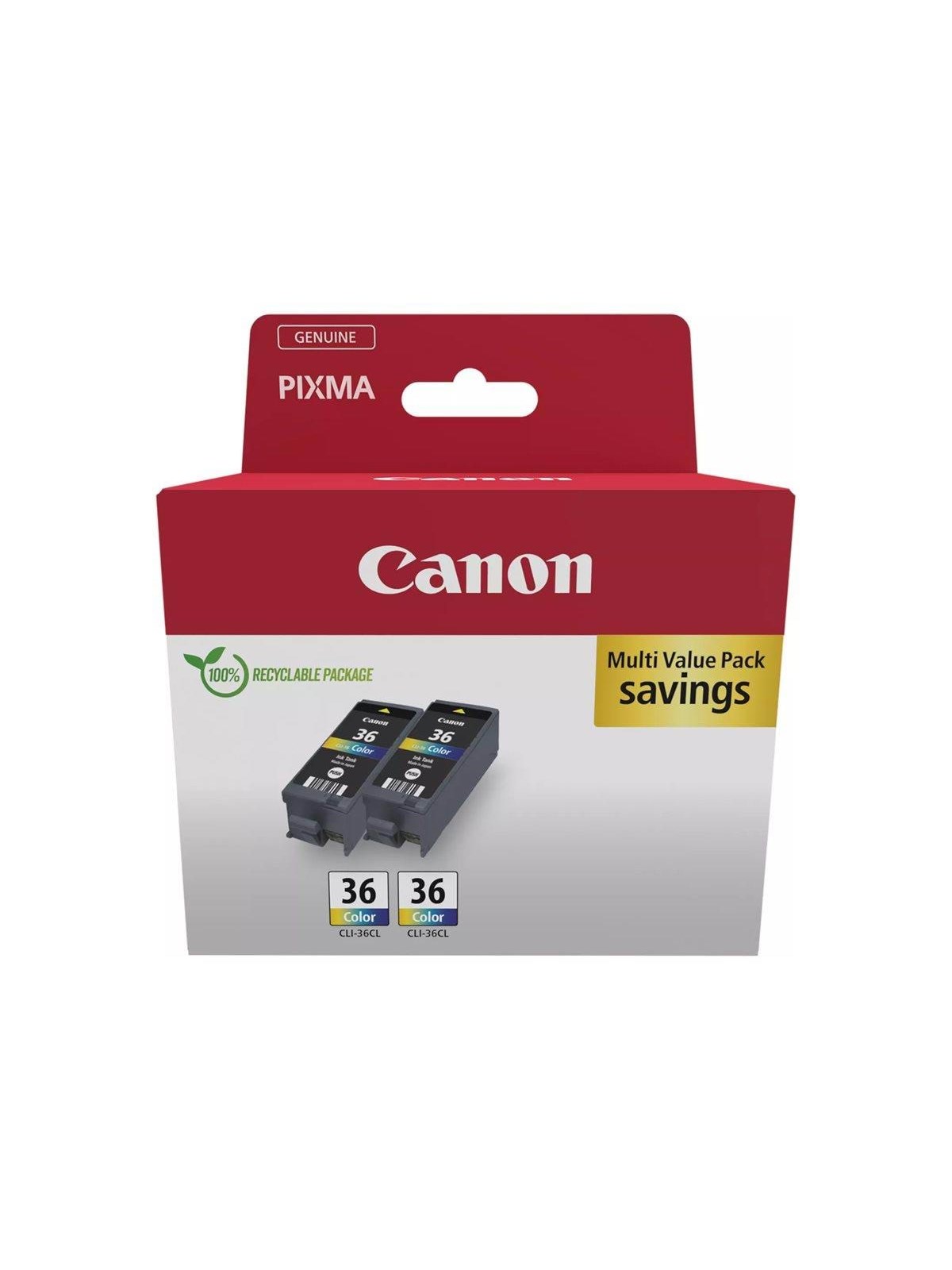Canon CLI-36 / 1511B025 3-Color Twin Pac, Printerpatron Og Toner