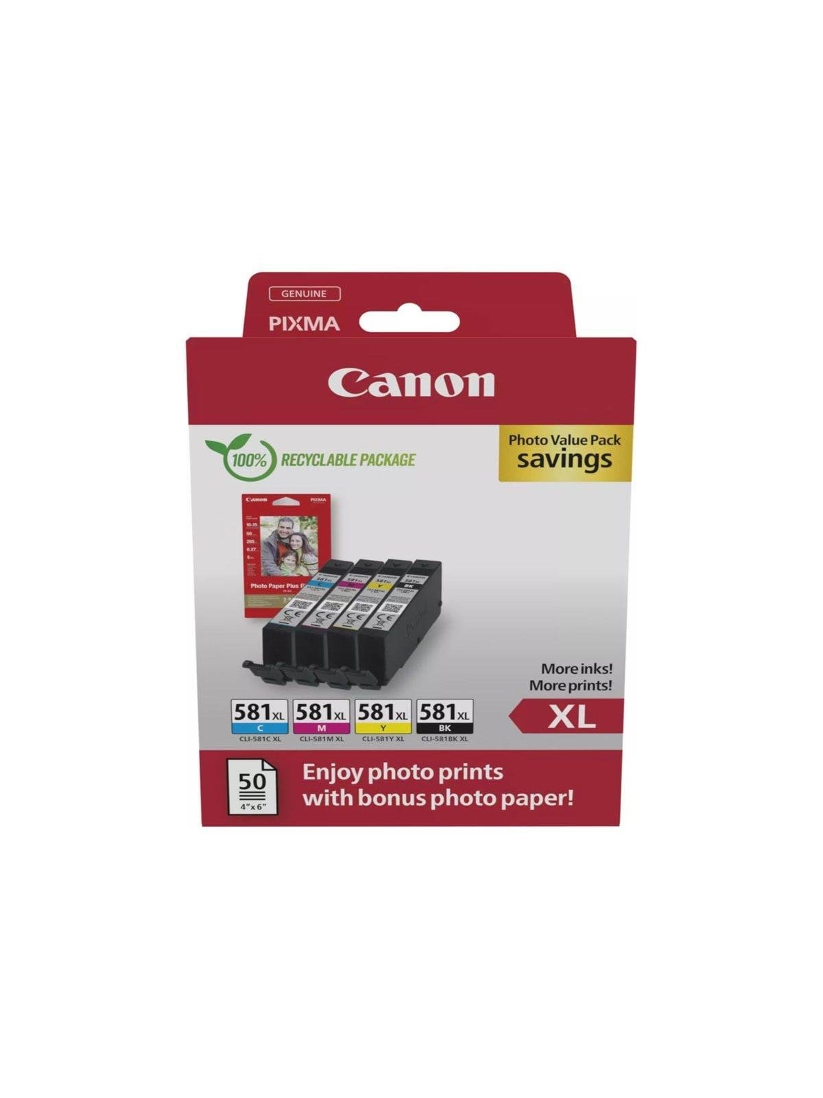 Canon CLI-581XL / 2052C006 High Valuepac, Fotopapir