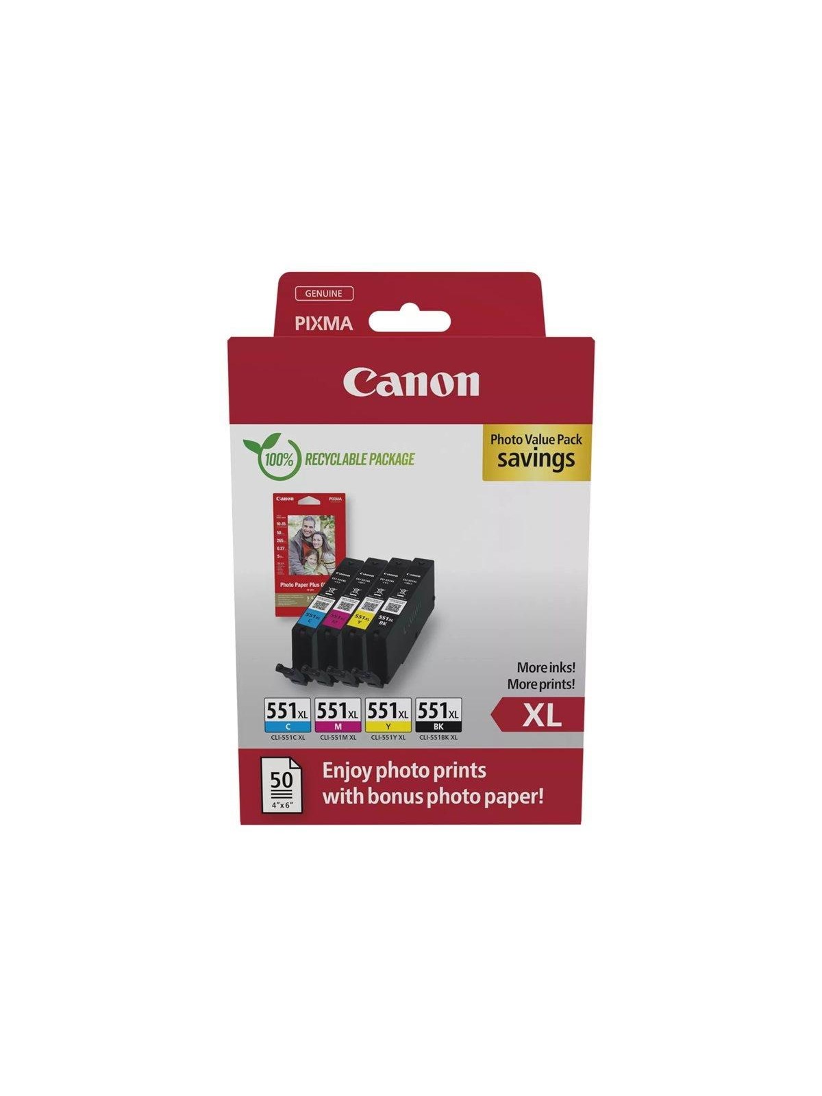 Canon CLI-551XL / 6443B008 High Value Pa, Fotopapir