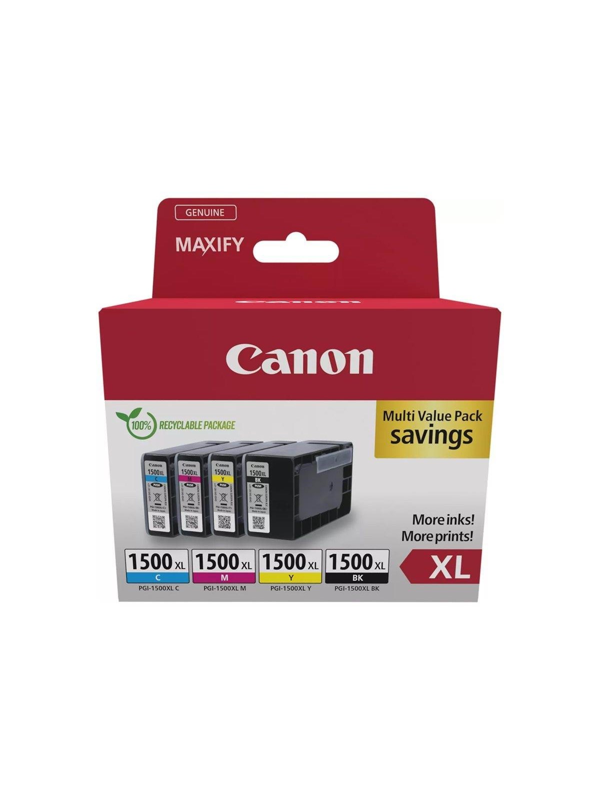 Canon PGI-1500XL / 9182B010 C/M/Y/BK Hig, Printerpatron Og Toner