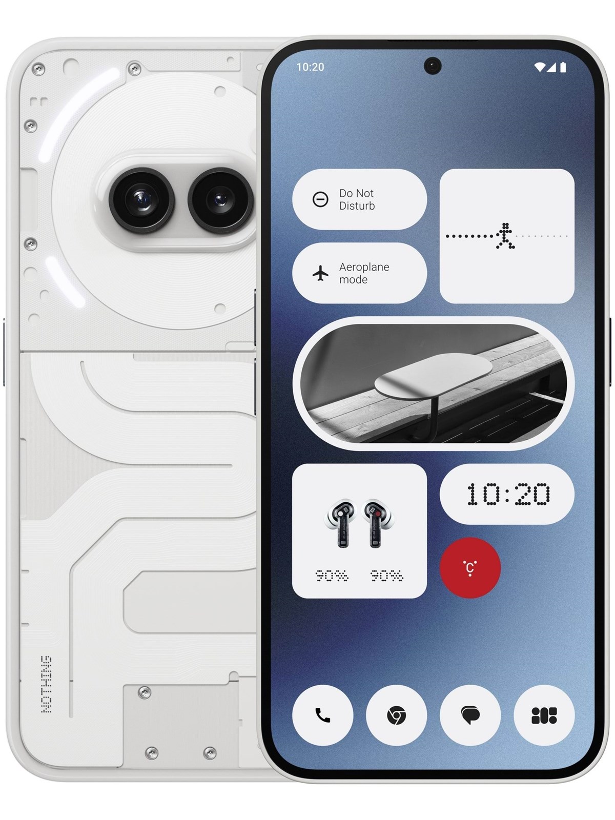 Nothing Phone (2a) 256GB/12GB - White, Mobiltelefon