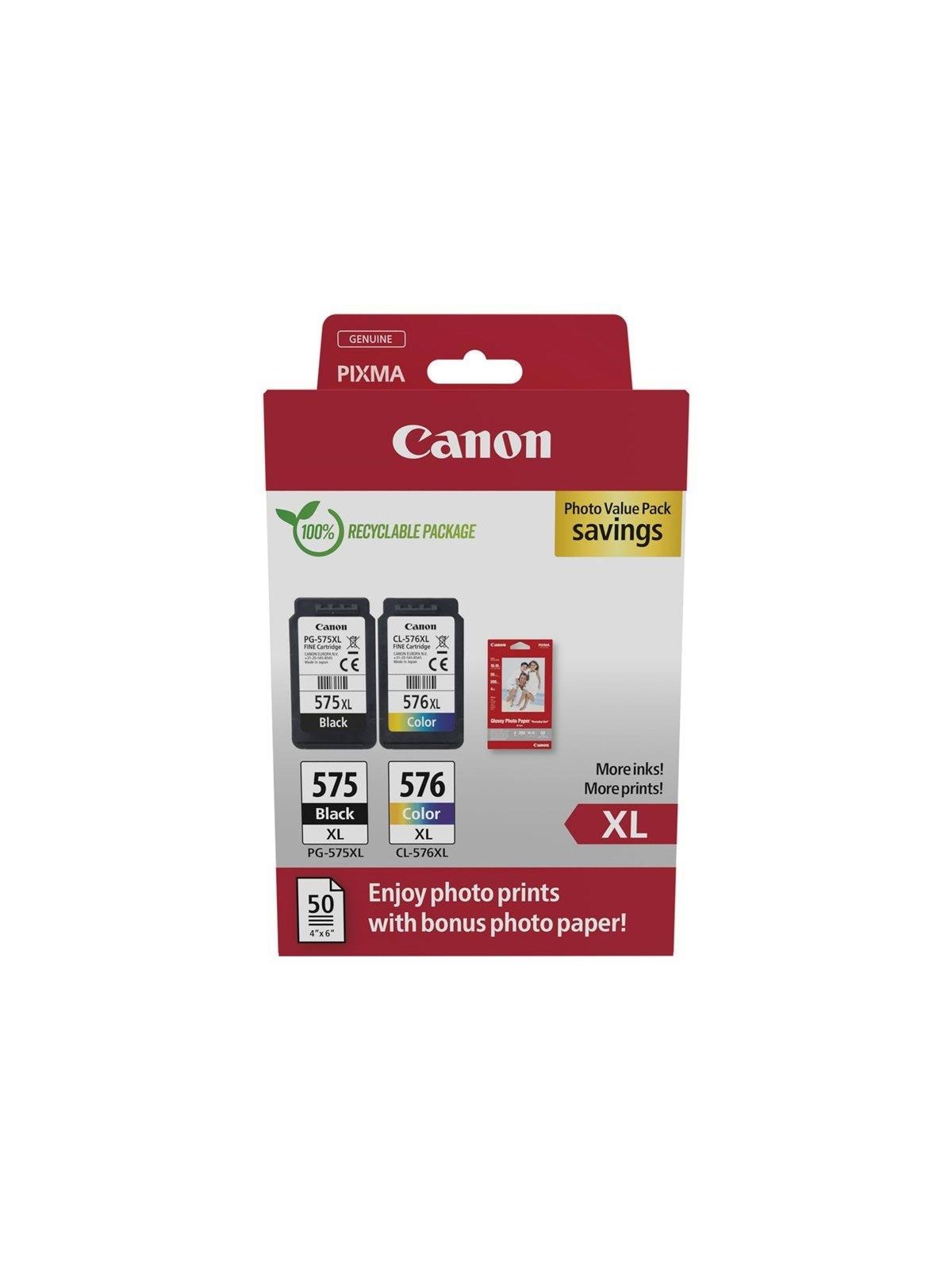 Canon PG-575XL/CL-576XL / 5437C006 High Value Pack, Fotopapir
