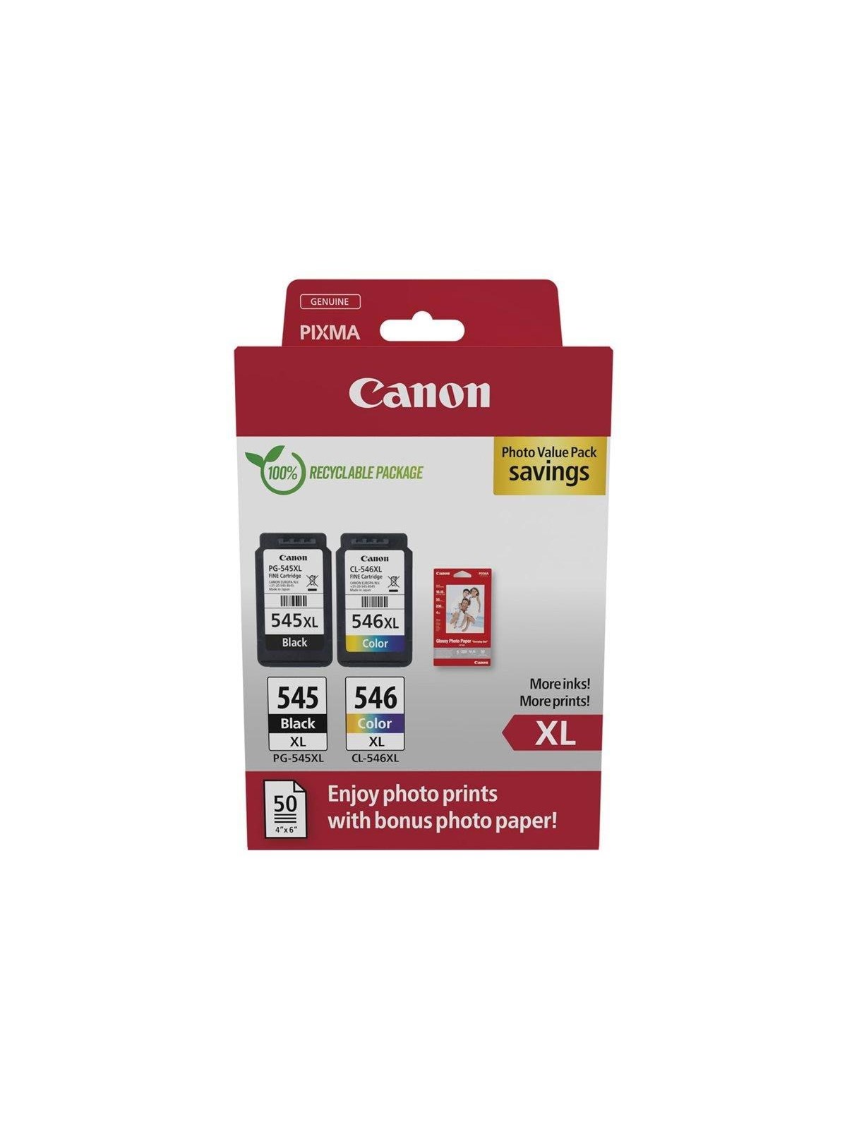 Canon PG-545XL/CL-546XL / 8286B011 High Value Pack, Fotopapir