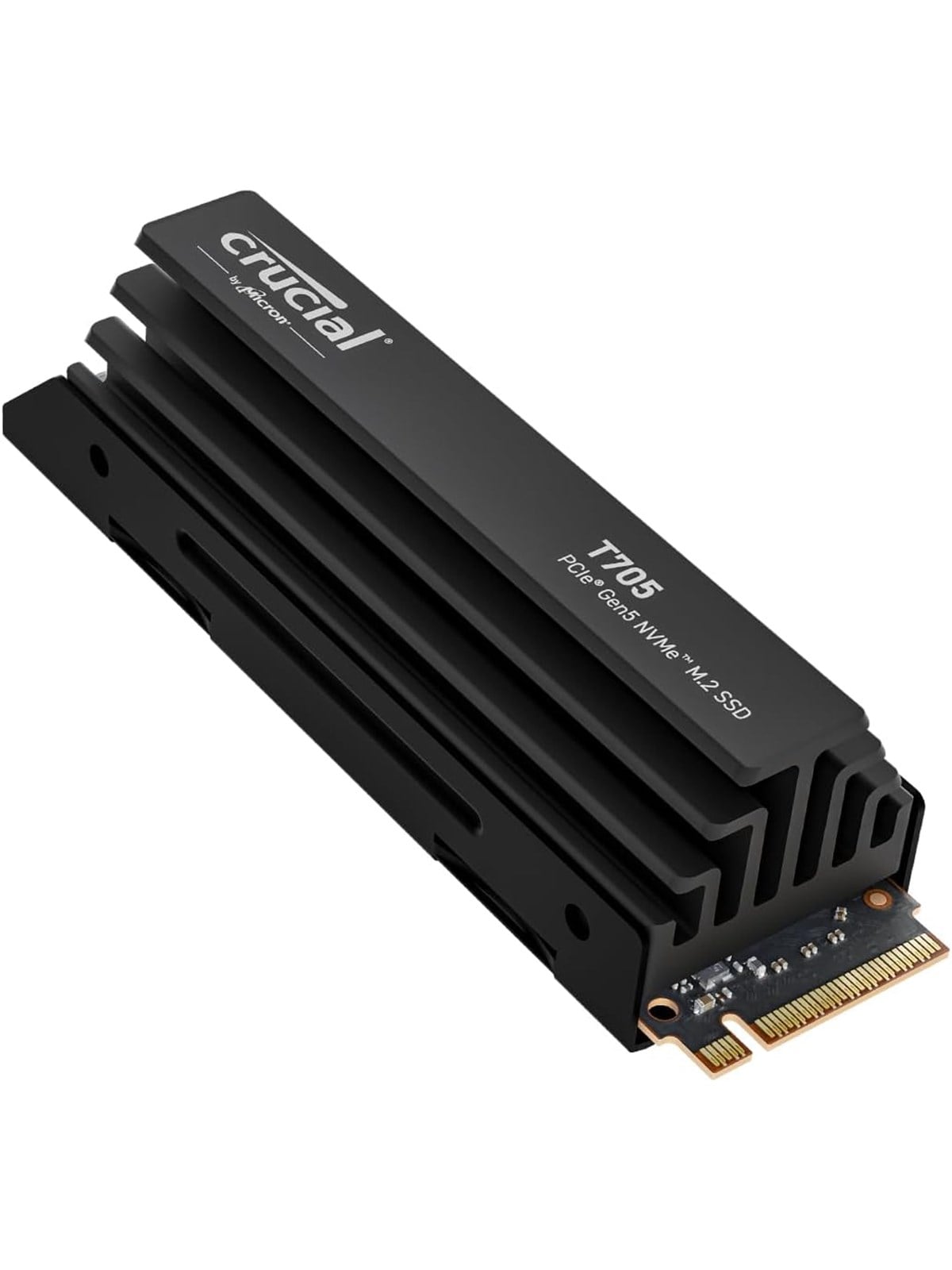 Crucial T705 SSD - 2TB - Med køleprofil - Sort - M.2 2280 - PCIe 5.0, Ssd Harddisk