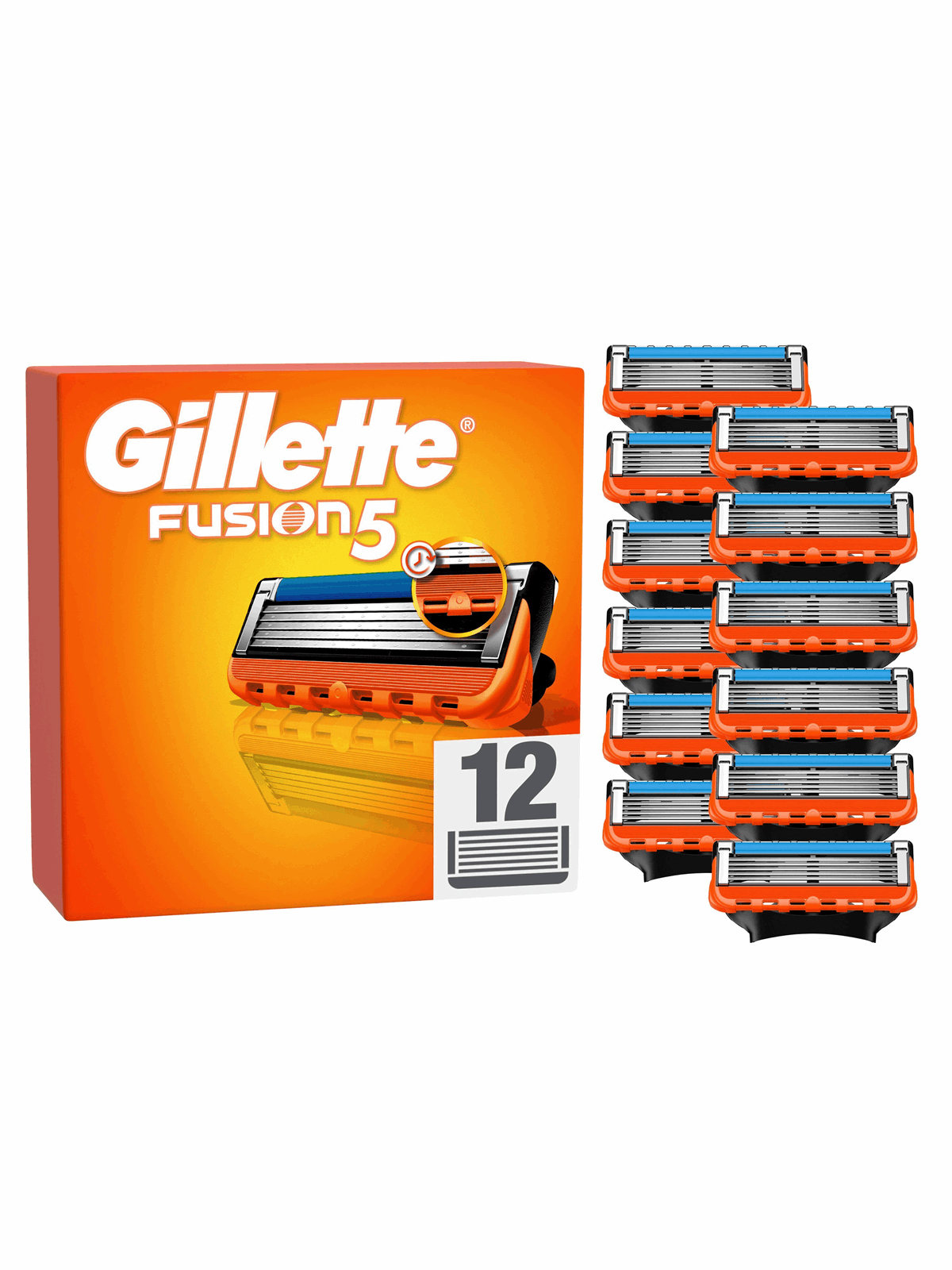 Gillette Fusion Manual Razor Blades (12-Pack), Barbergrej