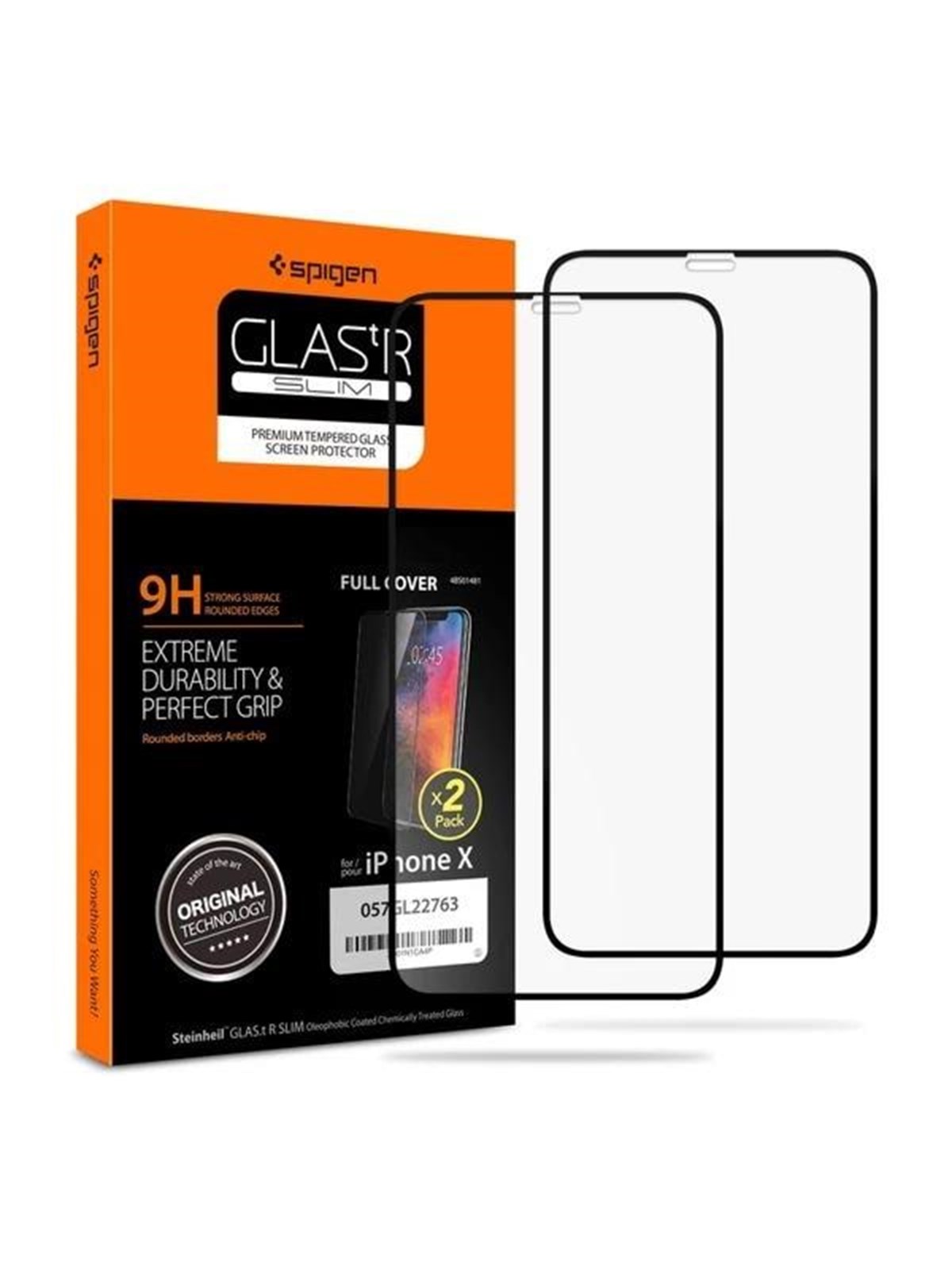 Spigen Glass FC 2 Pack - black - iPhone 11 Pro/XS/X, Beskyttelsesglas