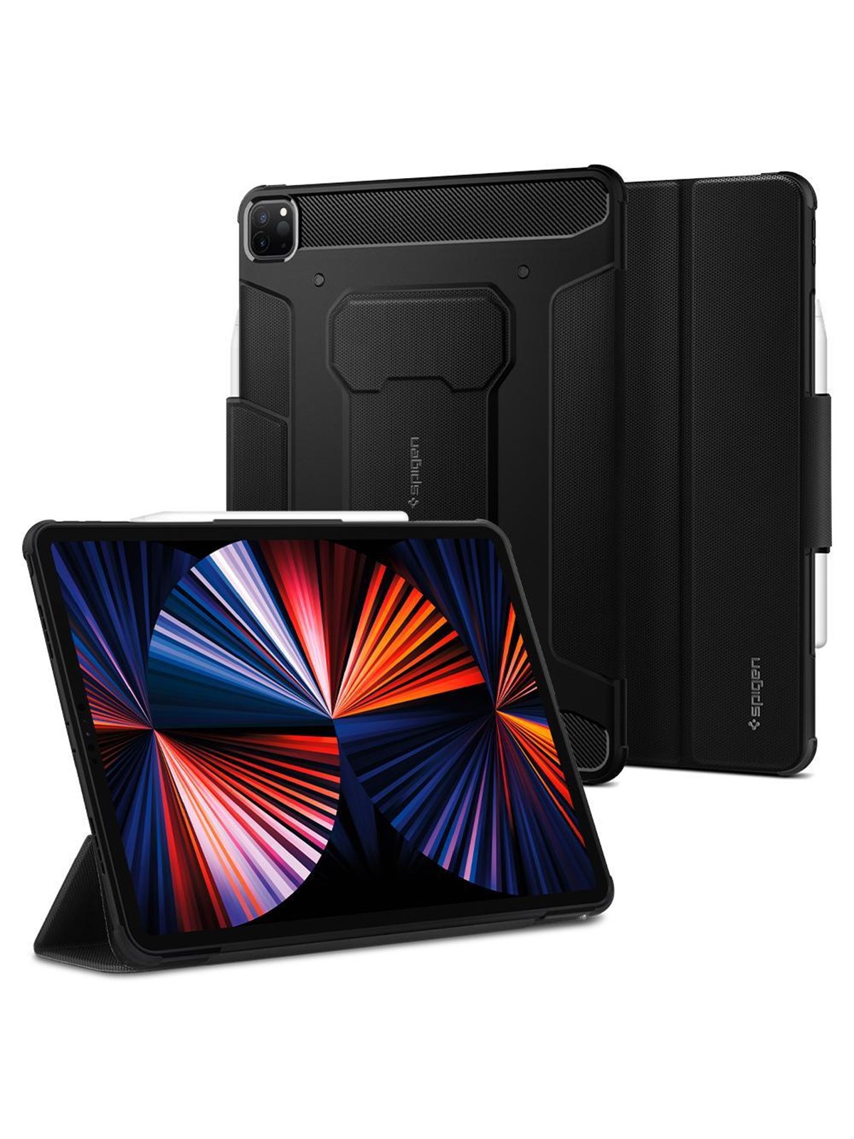 Spigen Rugged Armor Pro - black - iPad Pro 12.9" (2022/2021), Tablet Cover