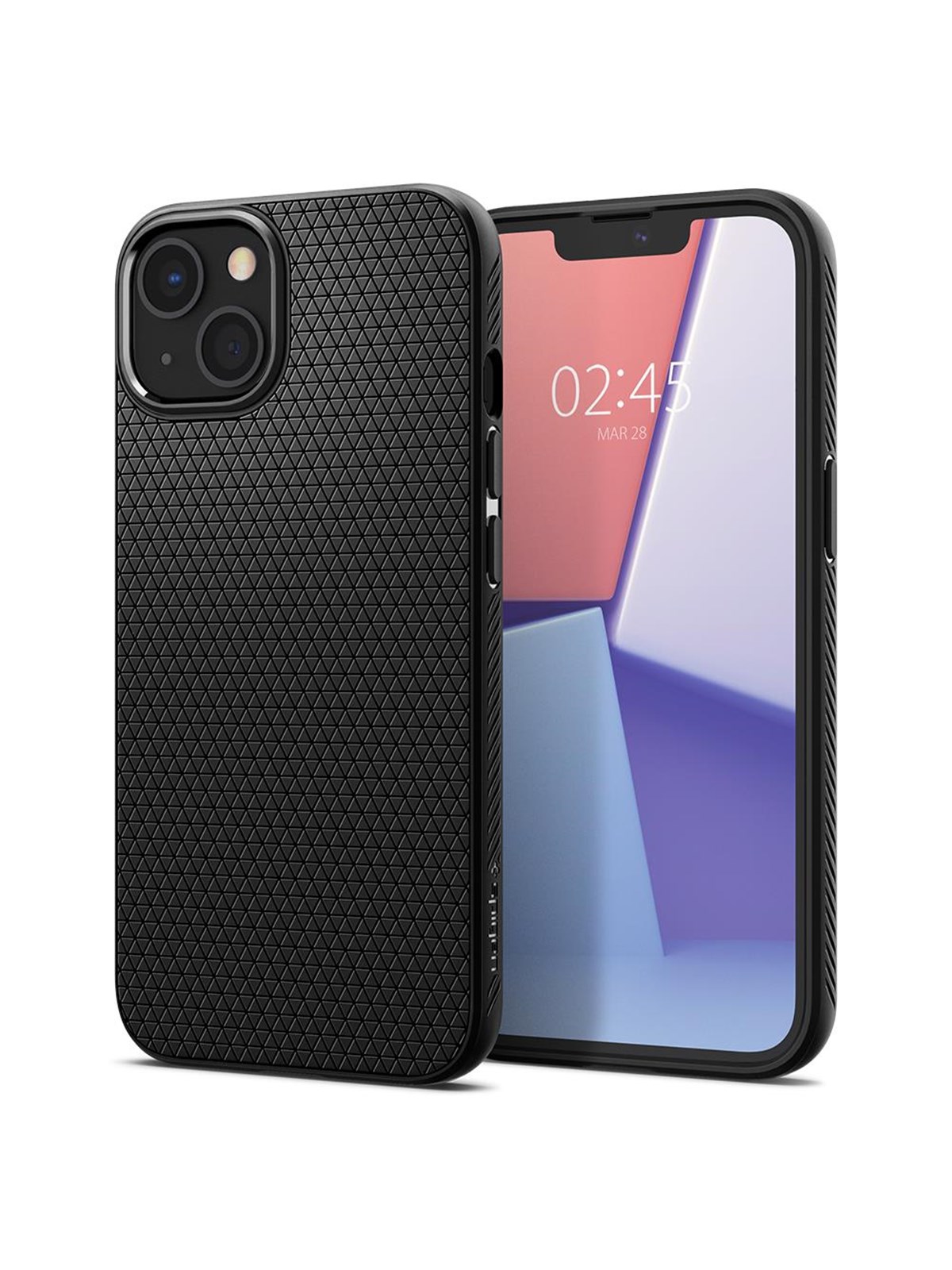 Spigen Liquid Air - matte black - iPhone 13 mini, Mobilcover
