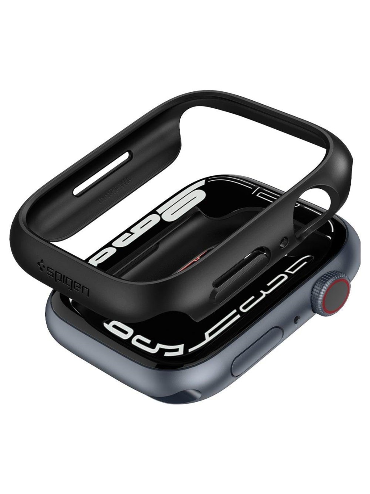 Spigen Thin Fit - black - Apple Watch 9/8/7 45mm, Smartwatch Tilbehør