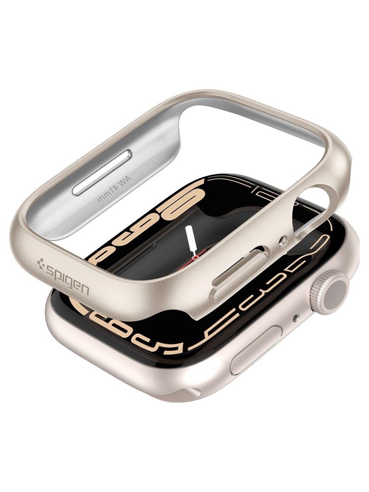 Spigen Thin Fit - starlight - Apple Watch 9/8/7 41mm, Smartwatch Tilbehør
