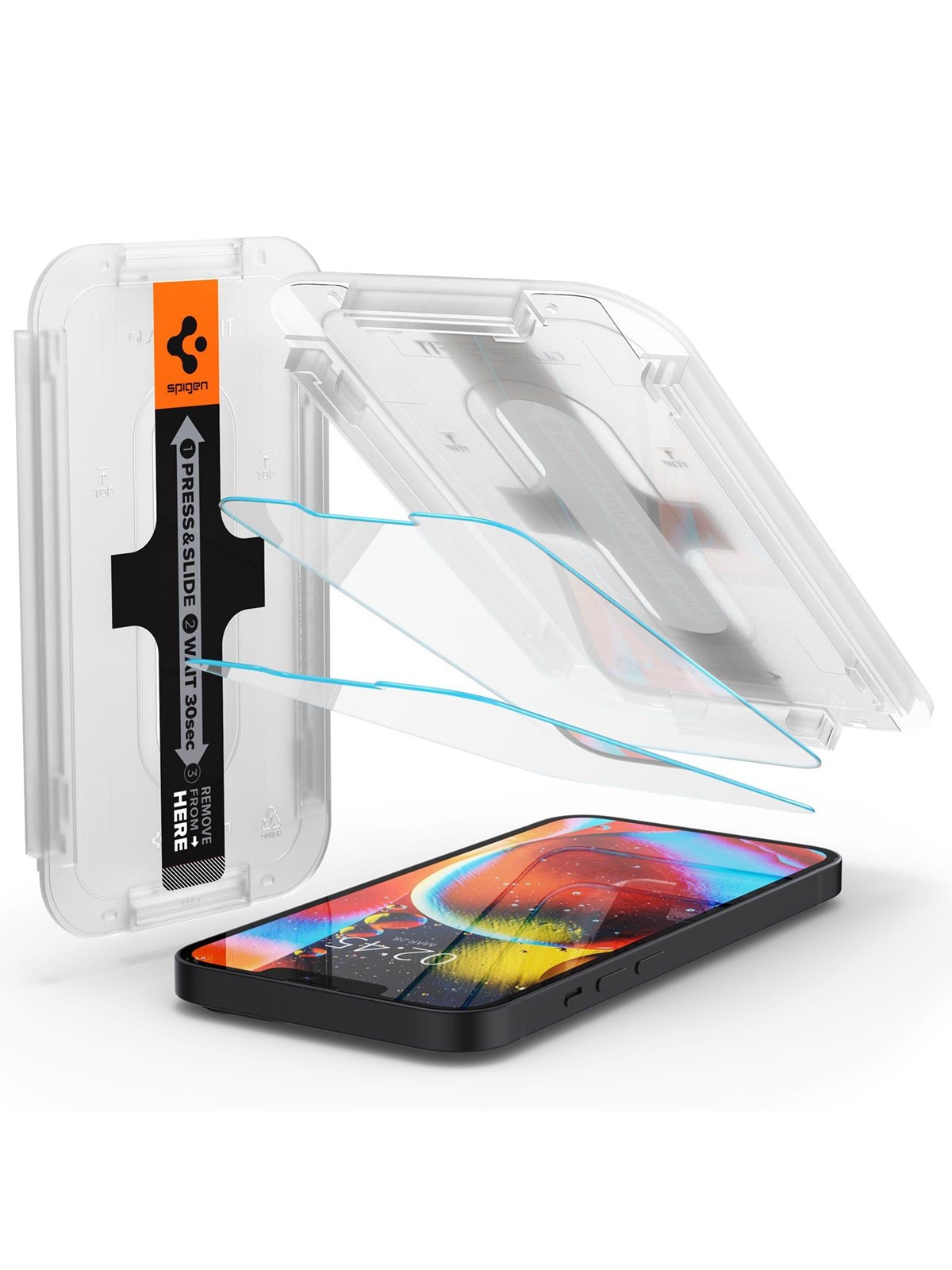 Spigen tR EZ Fit - transparency sensor open 2 Pack - iPhone 13 mini, Beskyttelsesglas