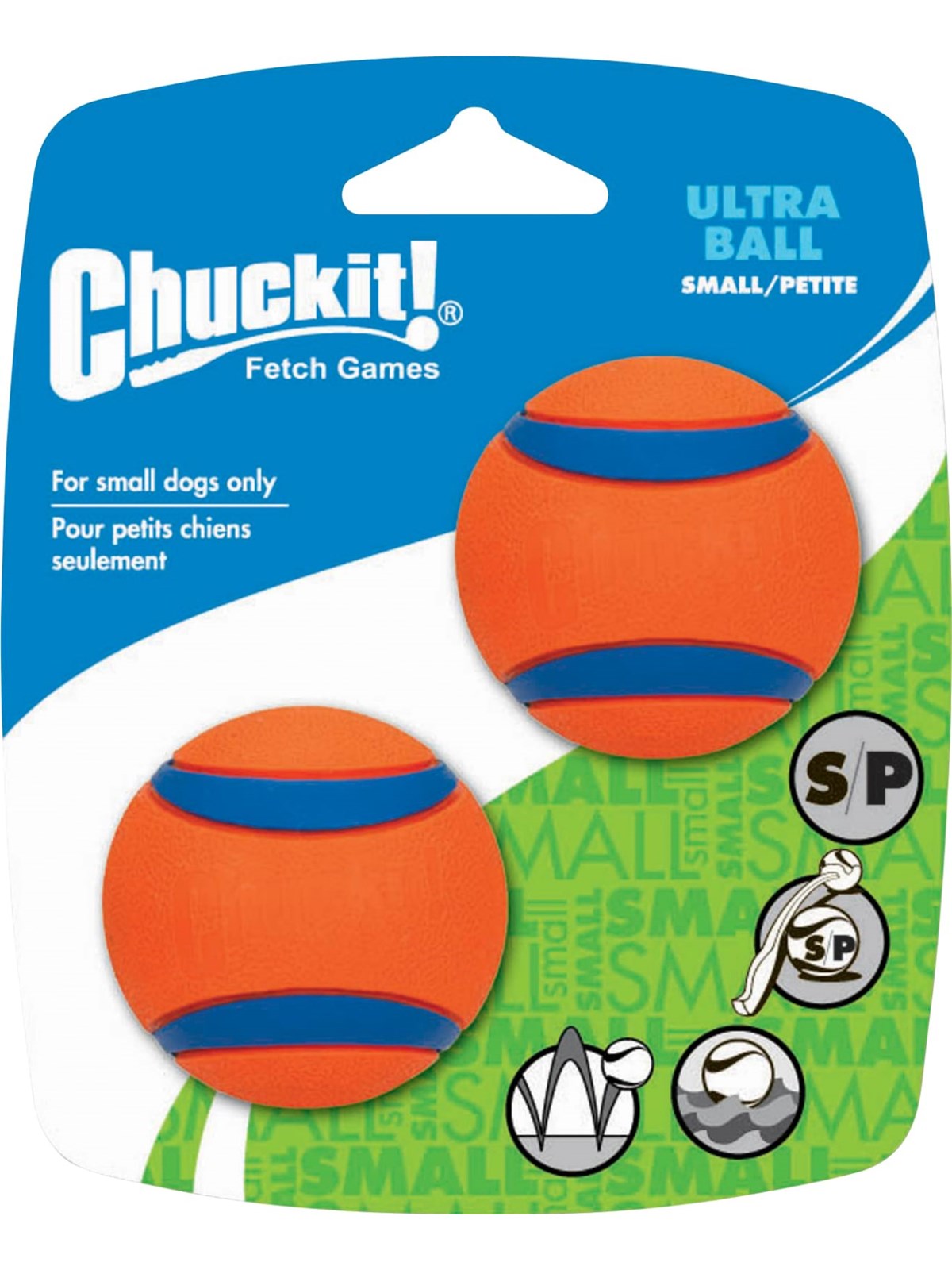 CHUCKIT Ultra Ball Small 5cm (2-Pack), Hundeudstyr
