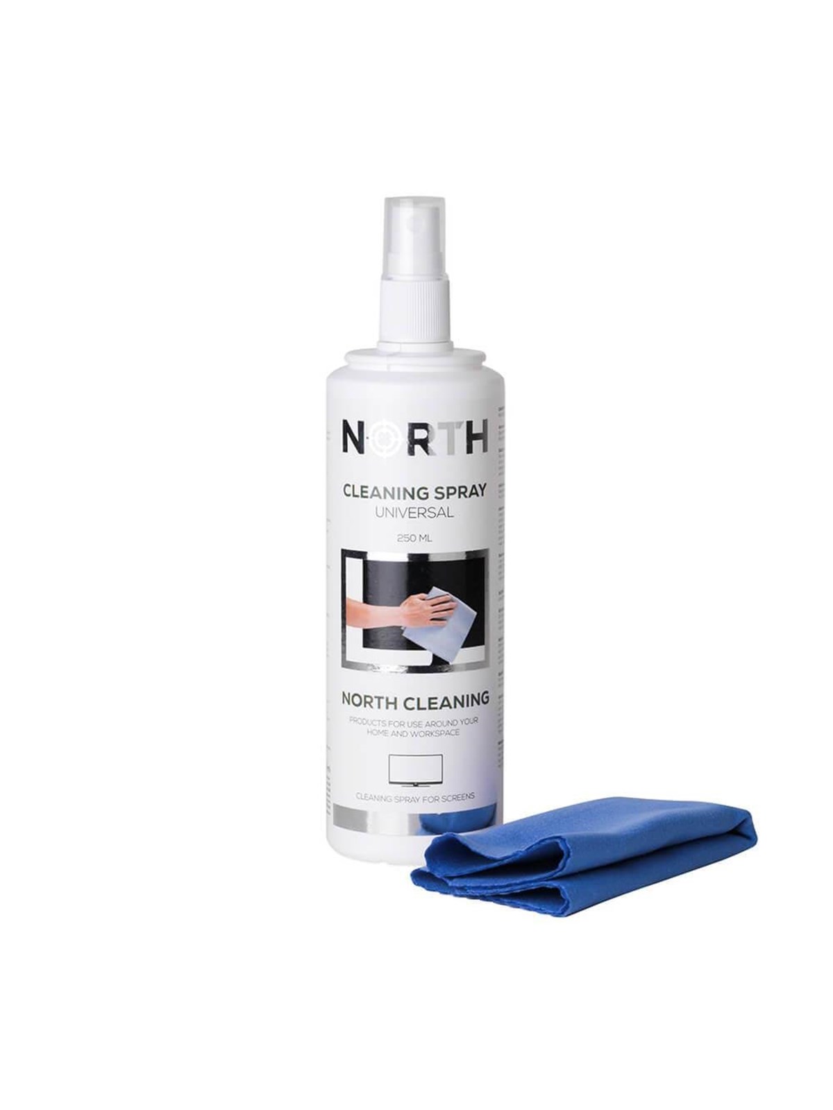 NORTH Cleaning Kit for TV Fluid 250ml and Cleaning Cloth, Rengøring