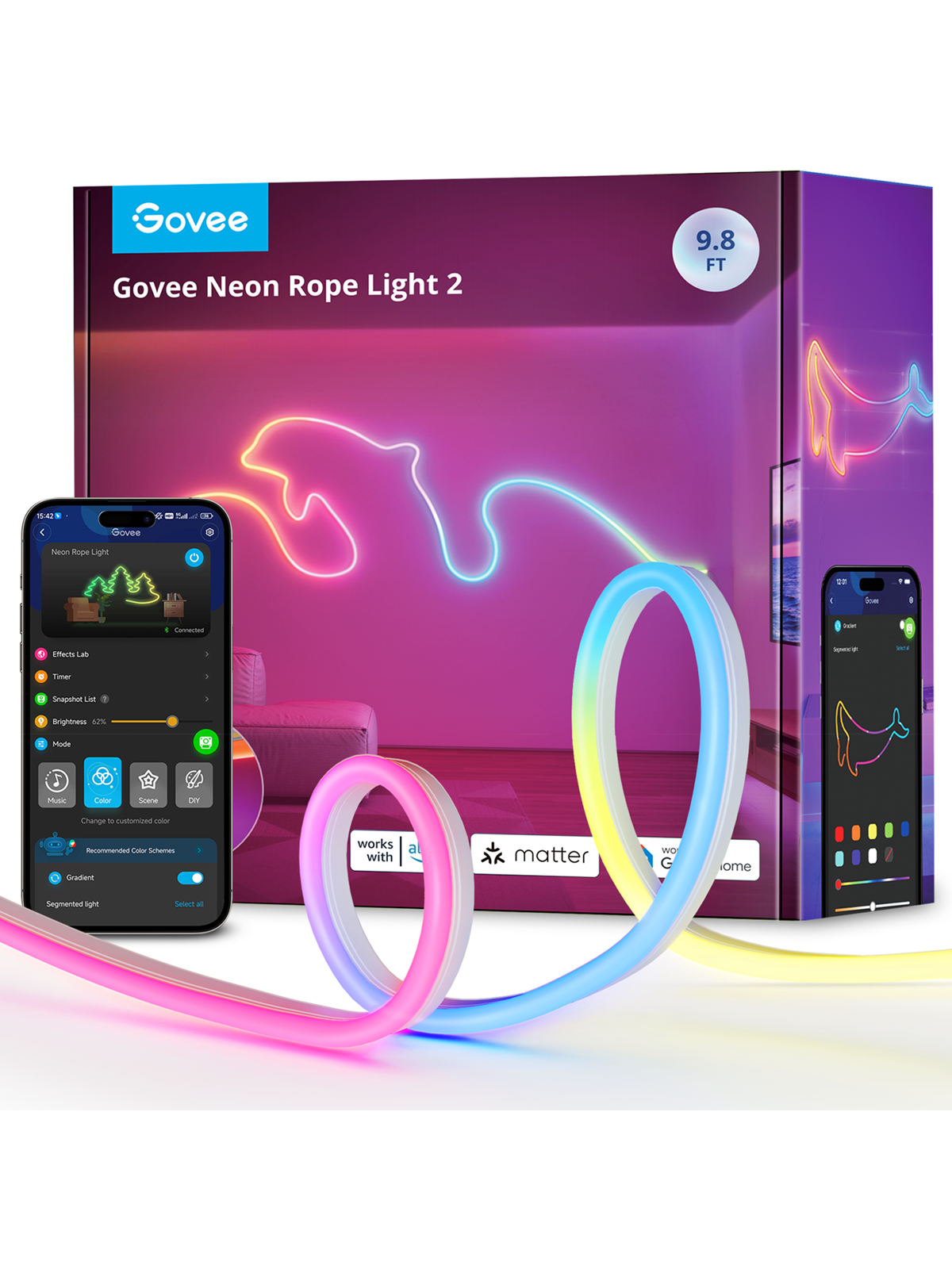 Govee Neon Rope Light 2 (3m), Smart Home
