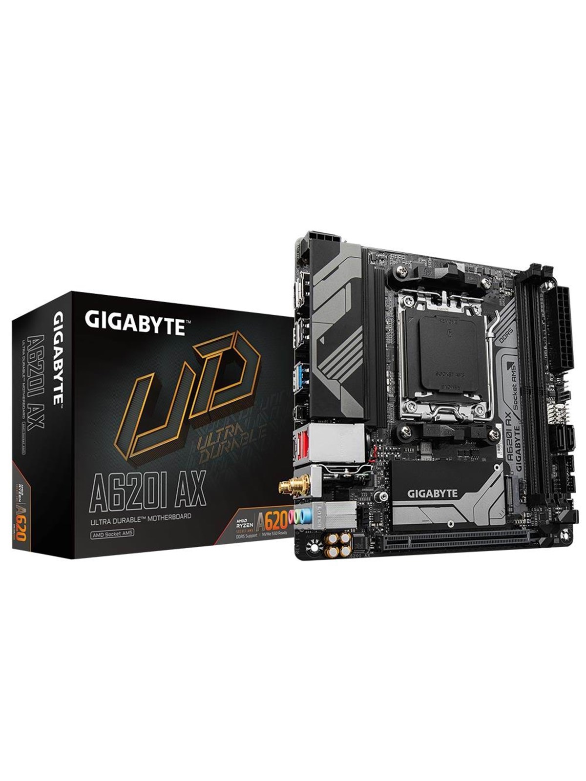 GIGABYTE A620I AX Bundkort - AMD A620 - AMD AM5 socket - DDR5 RAM - Mini-ITX